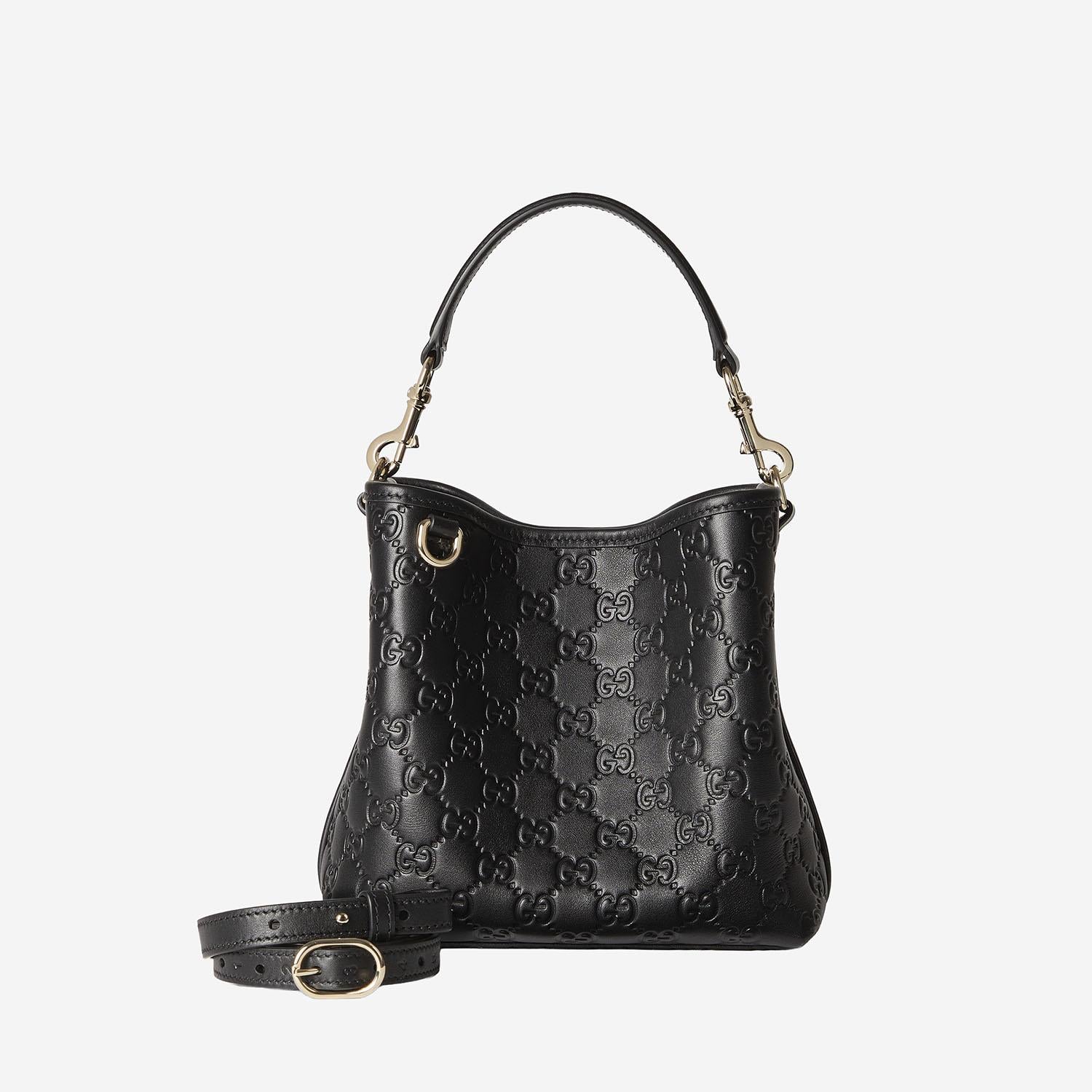 Borsa a secchiello GG Emblem piccola 815118 AAFDV1000 GUCCI