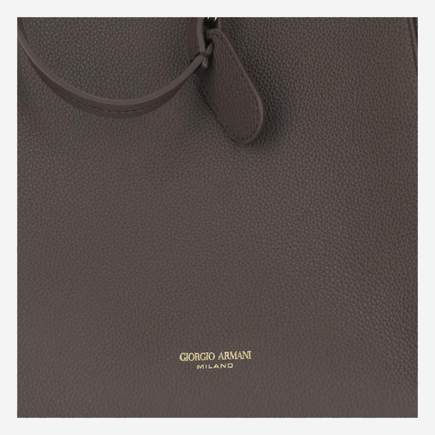 BORSA TOTE IN PELLE CON LOGO GW000821 AF14187U8144 GIORGIO ARMANI