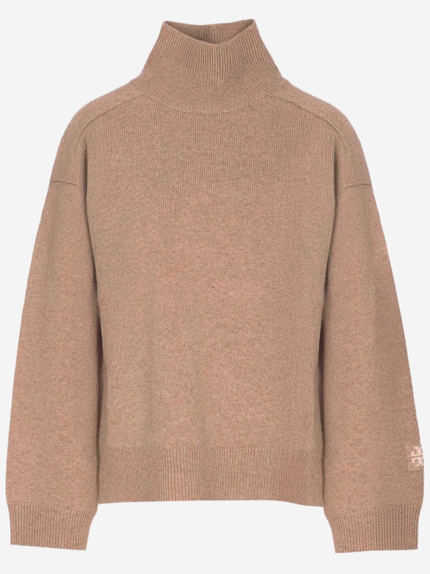 MAGLIONE IN LANA CON DETTAGLIO LOGO 171875 296 TORY BURCH