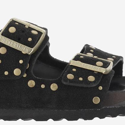 SANDALI ARIZONA Rivet IN SUEDE 1027855 BLACK BIRKENSTOCK