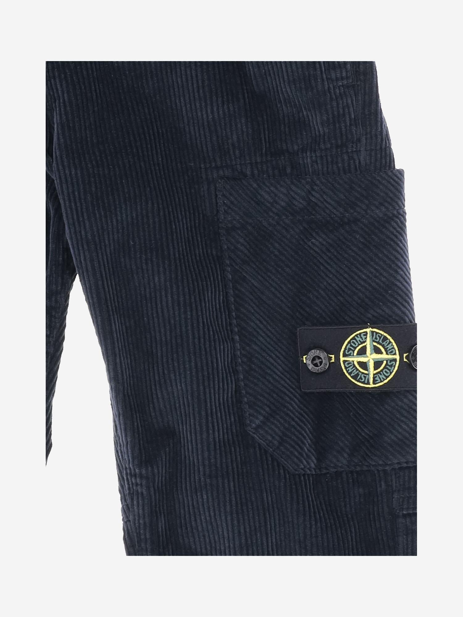 PANTALONI IN MISTO COTONE STRETCH CON LOGO 3100005 S0199V0020 STONE ISLAND KIDS