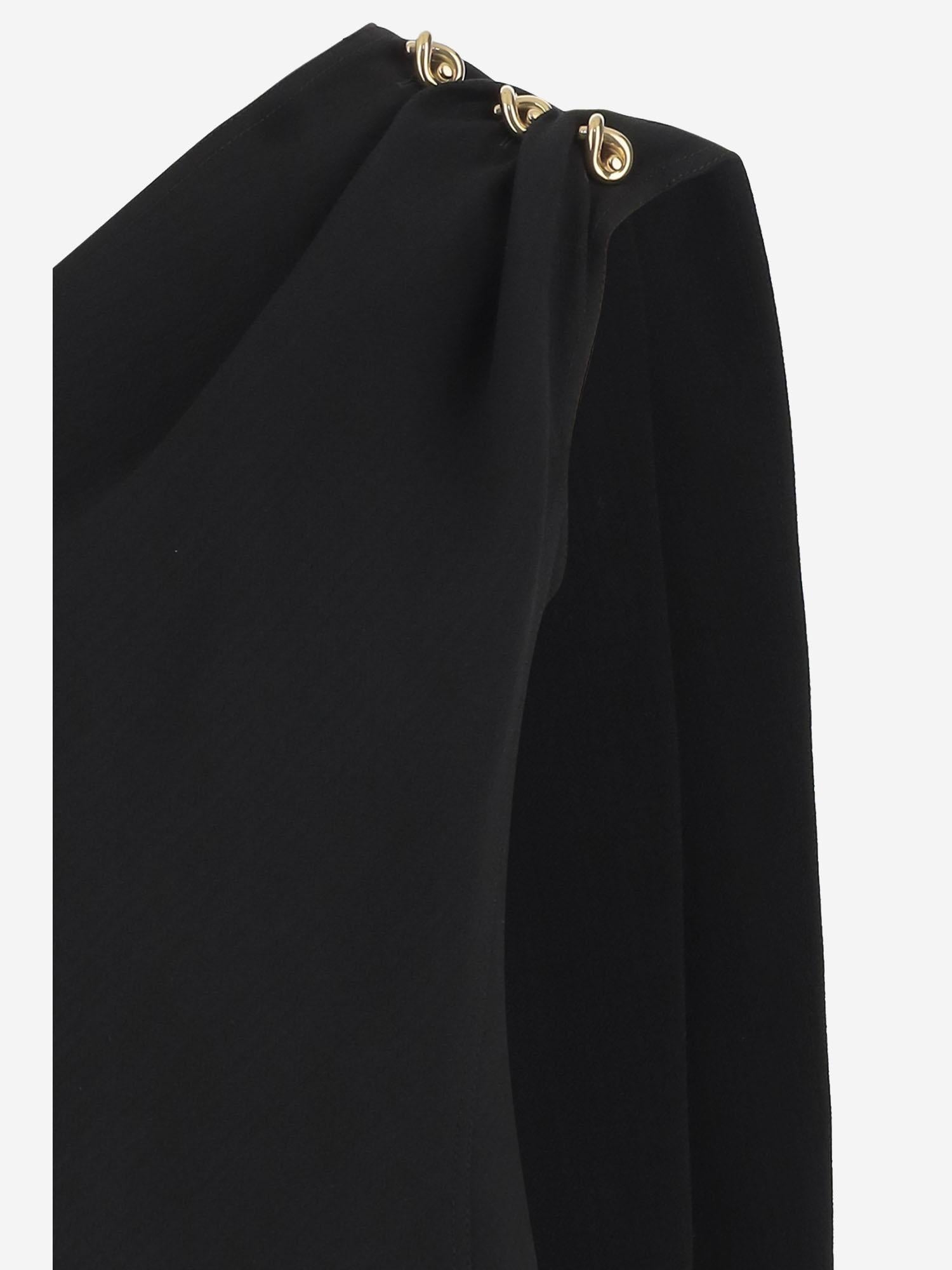 TOP IN CRÊPE DI VISCOSA E LANA 815004 V4ZE01000 BOTTEGA VENETA