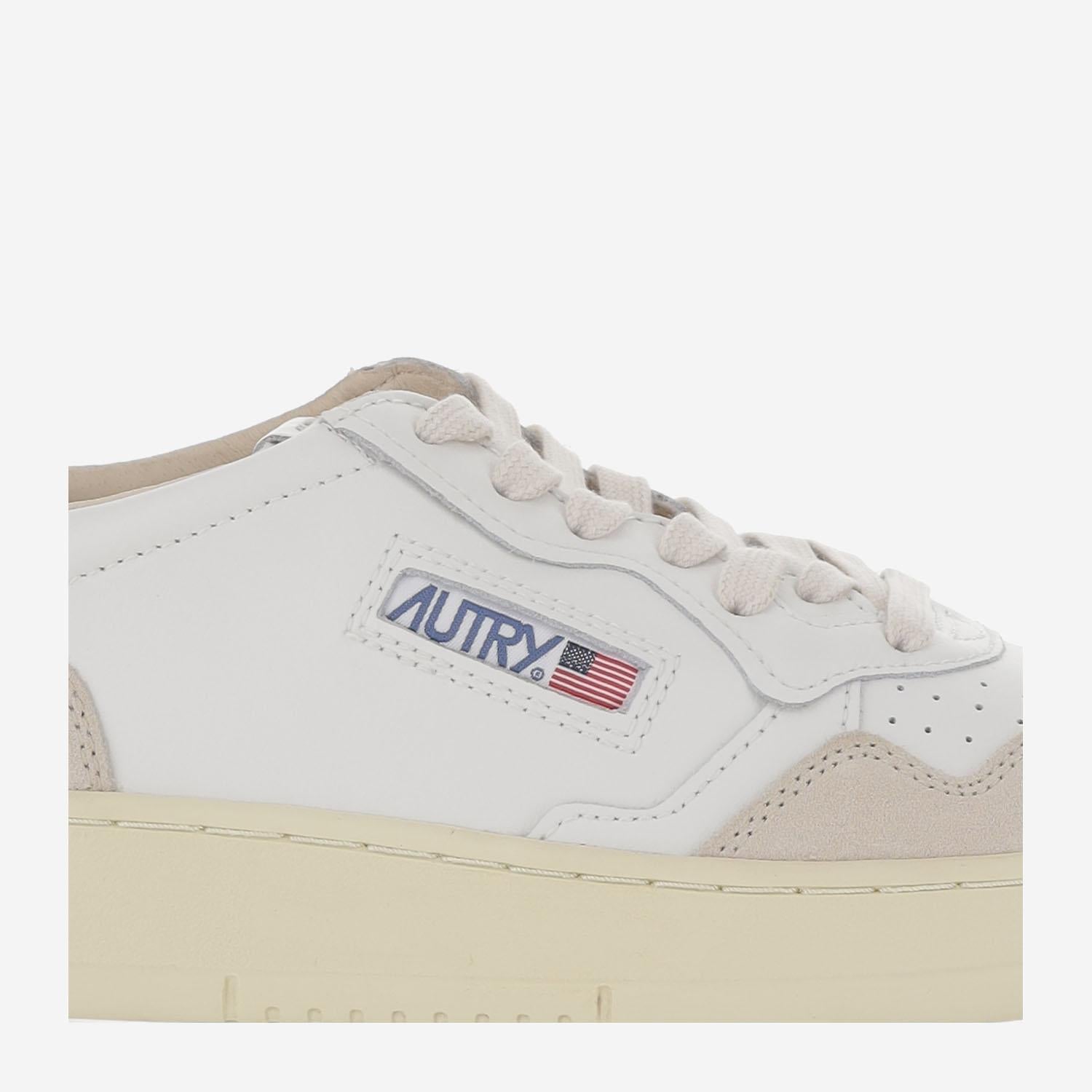 SNEAKERS LOW MEDALIST IN PELLE AULMLS03 WHTBURGUND AUTRY