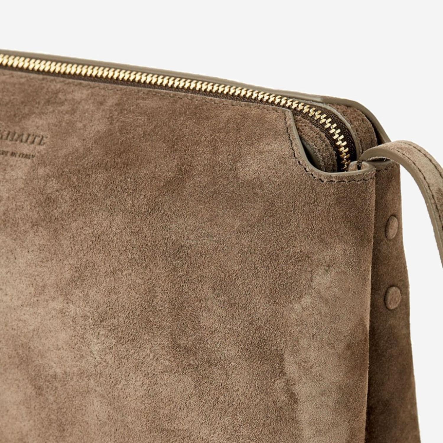 BORSA A TRACOLLA LINA IN PELLE SCAMOSCIATA H4010849 732 KHAITE