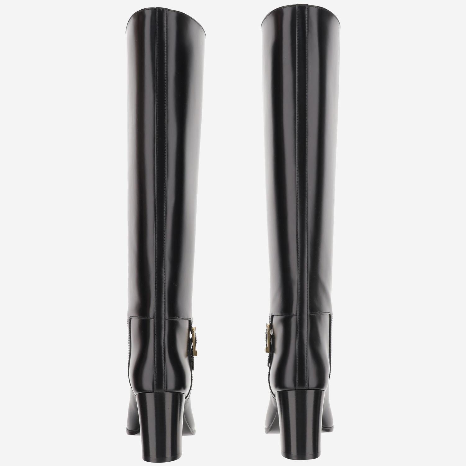 STIVALI JULIA 70 IN PELLE 818207 AAEHR1000 SAINT LAURENT