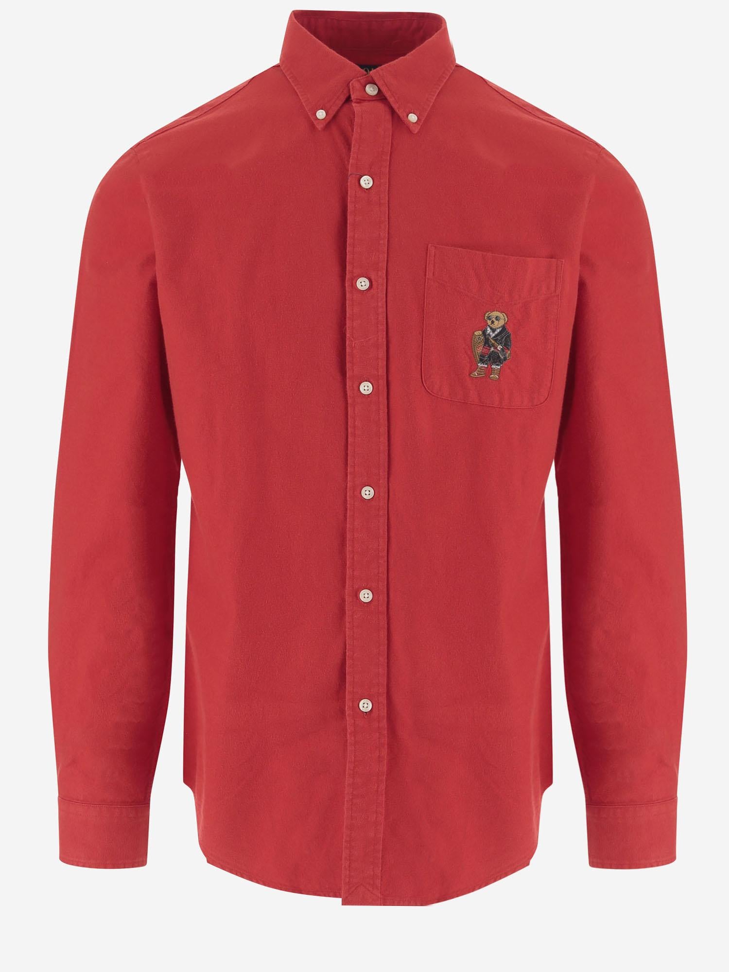 CAMICIA OXFORD IN COTONE CON RICAMO POLO BEAR 710P00662 004 POLO RALPH LAUREN