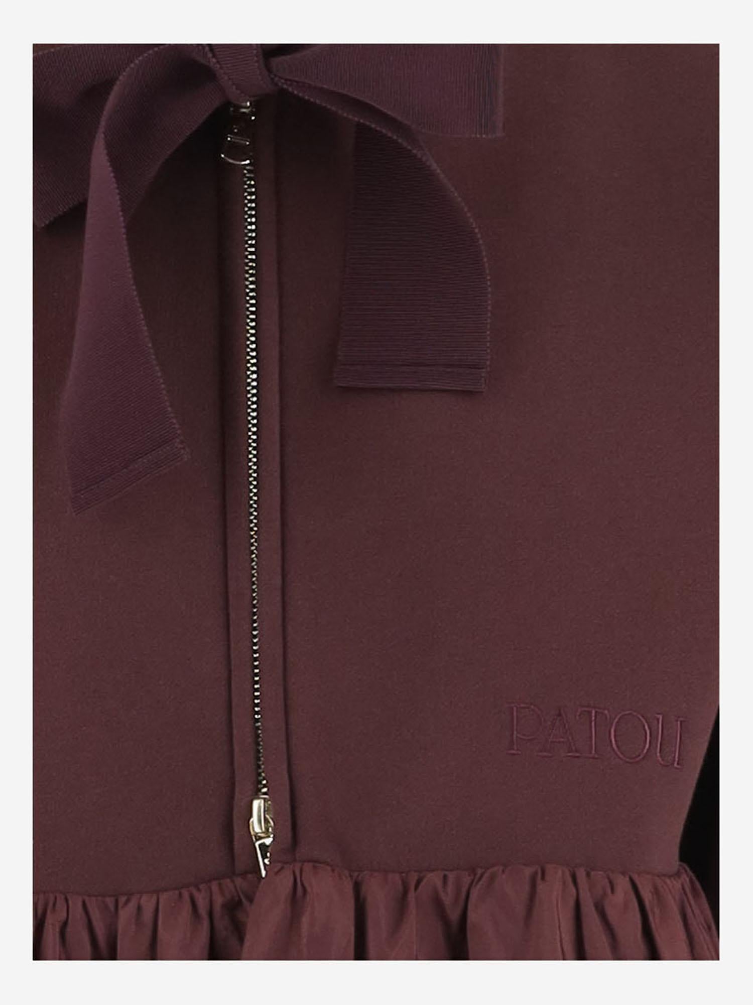 FELPA CON CAPPUCCIO E ROUCHE IN COTONE BIO JE1939995 316R PATOU