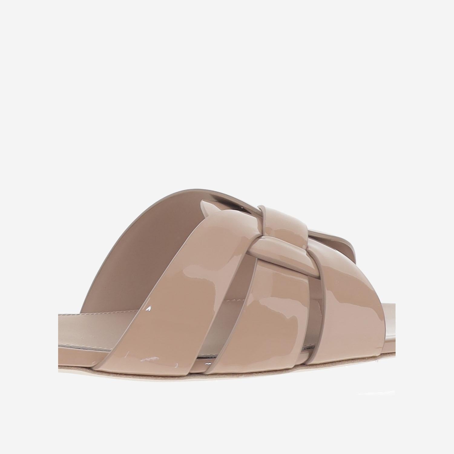 SANDALI NU PIEDS 05 STRAPPY IN PELLE LUCIDA 571952 B8I009935 SAINT LAURENT