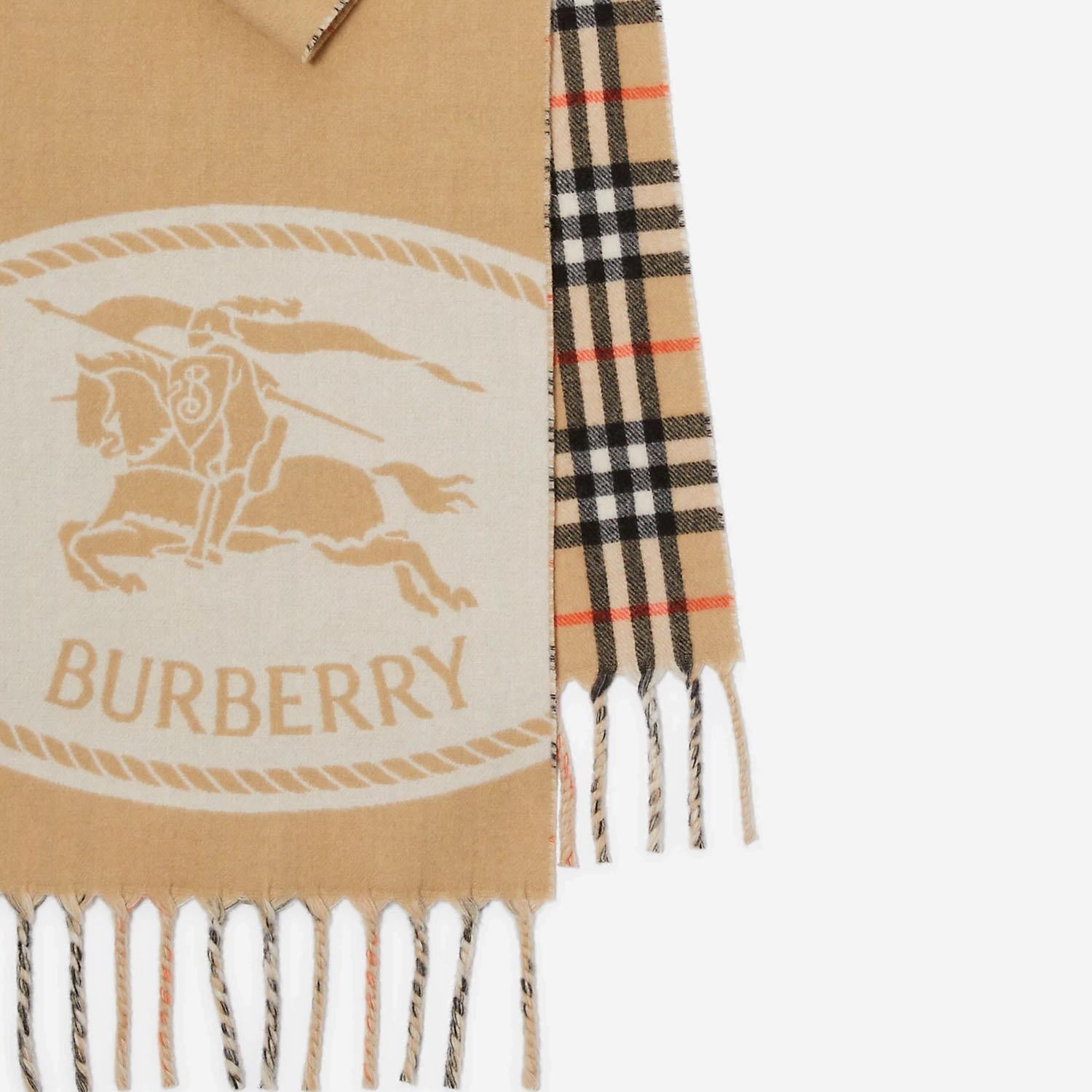 Sciarpa reversibile con Knight Stamp 8109751 SAND BURBERRY