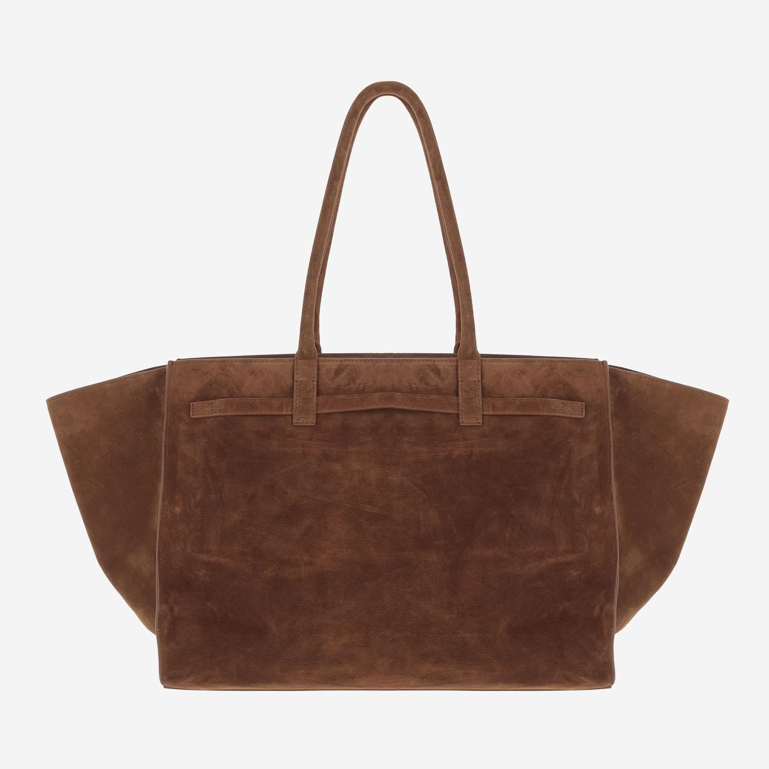 Borsa MAME in pelle scamosciata MAMELAPETITE ARGENTO BENEDETTA BRUZZICHES