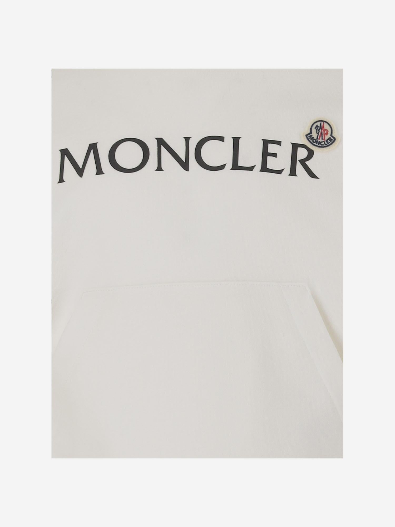 FELPA IN COTONE CON LOGO 8G0001189AKM 034 MONCLER ENFANTS