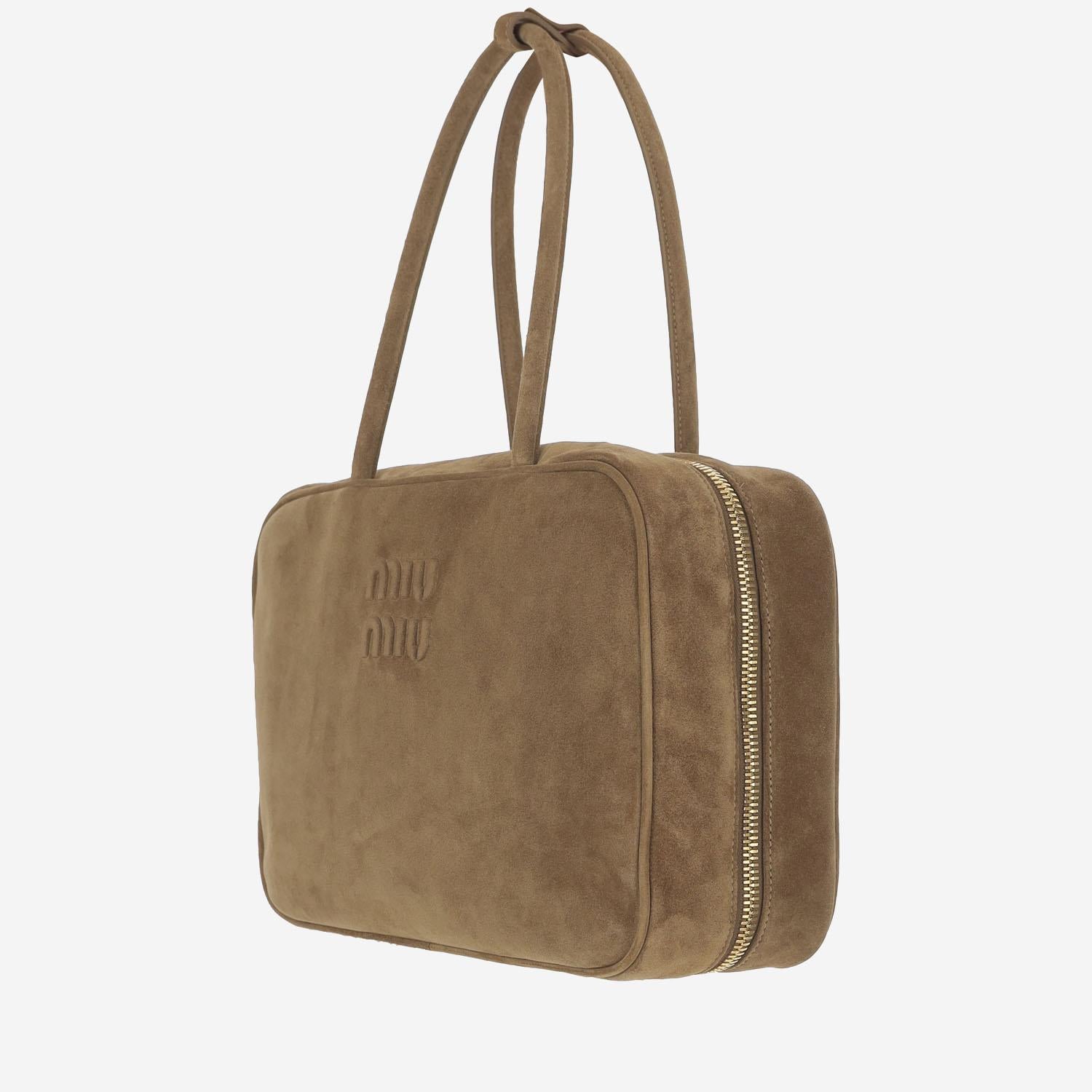 BORSA A TRACOLLA BEAU IN PELLE SCAMOSCIATA 5BB117 2CSSF0393 MIU MIU