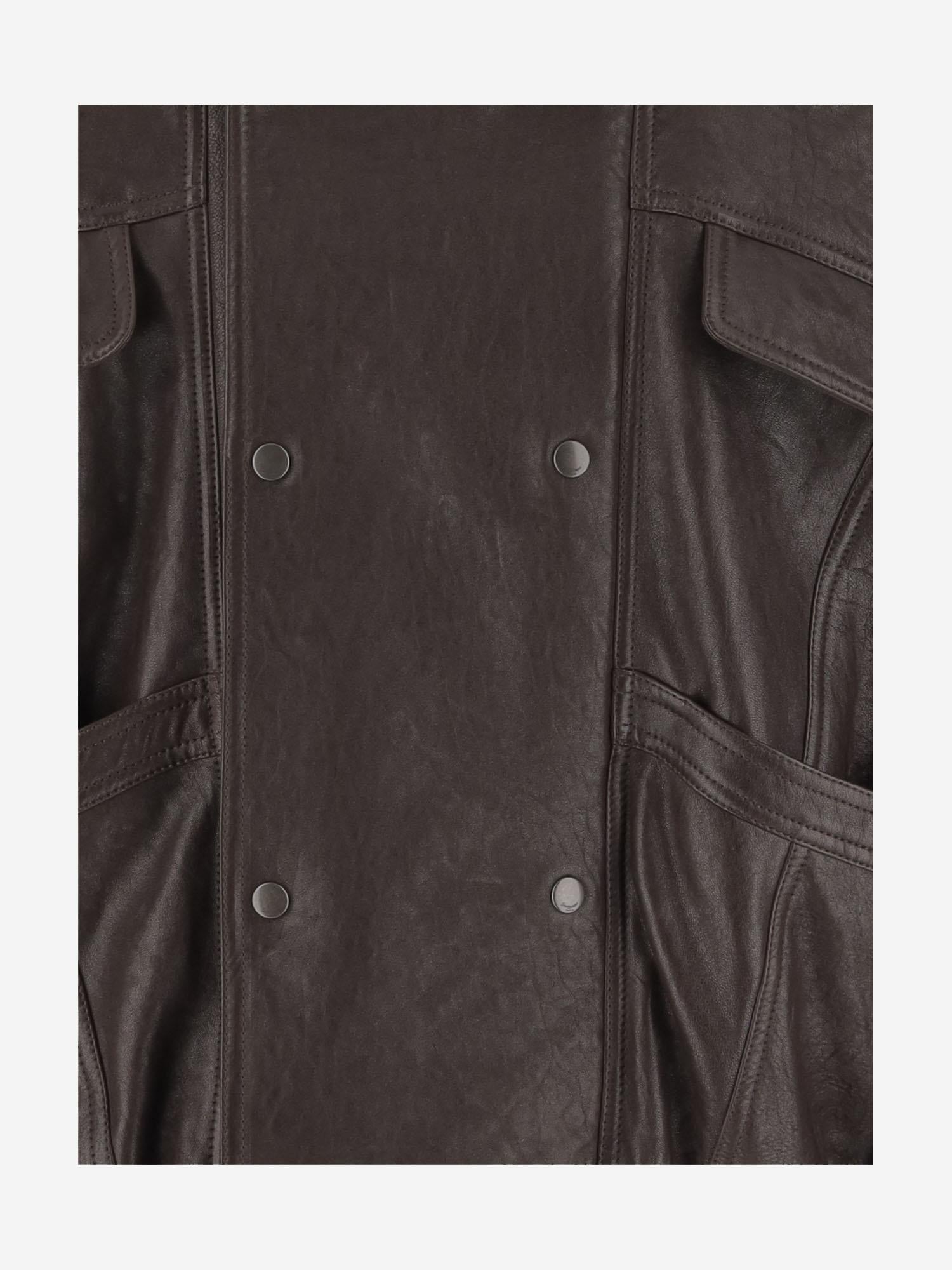 Bomber in pelle a palloncino 836513 YCNF22509 SAINT LAURENT