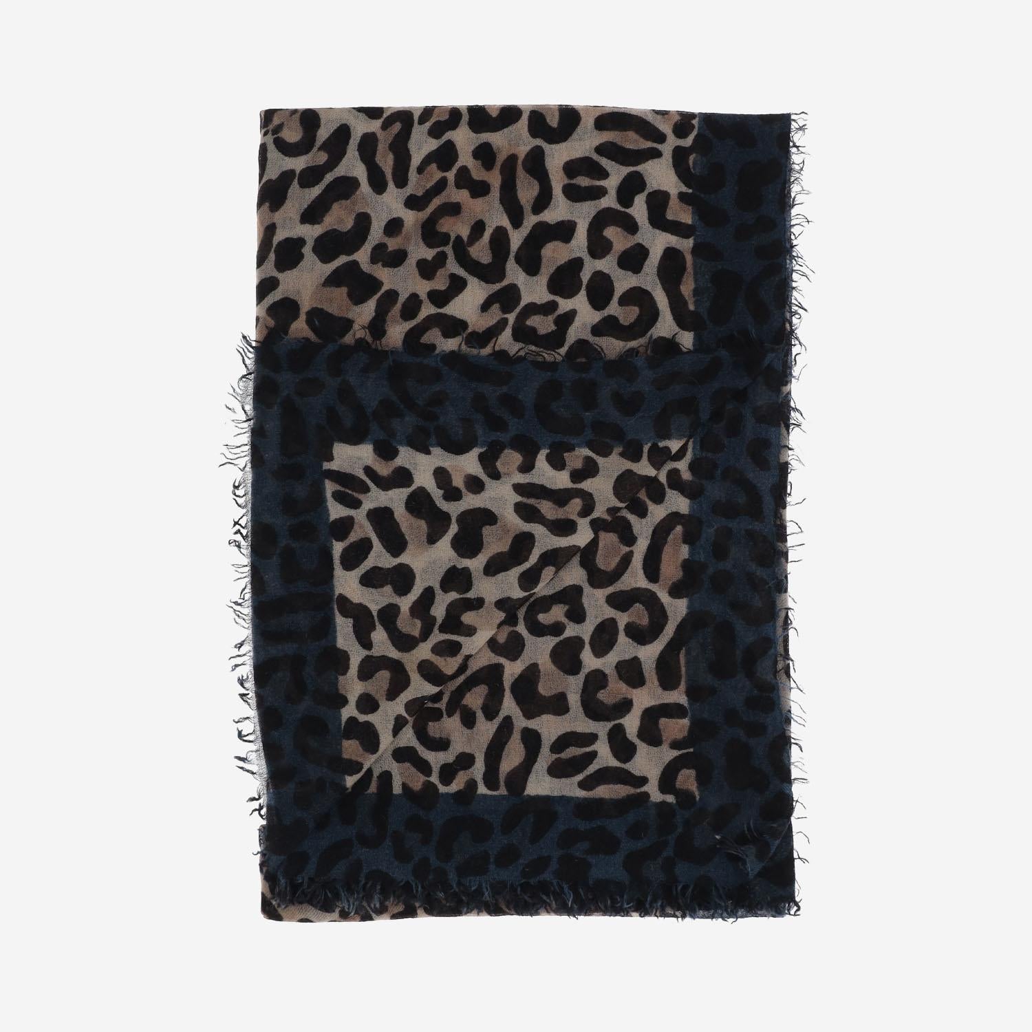 SCIARPA MAILA IN CASHMERE CON MOTIVO LEOPADRATA 2076 98110 FALIERO SARTI