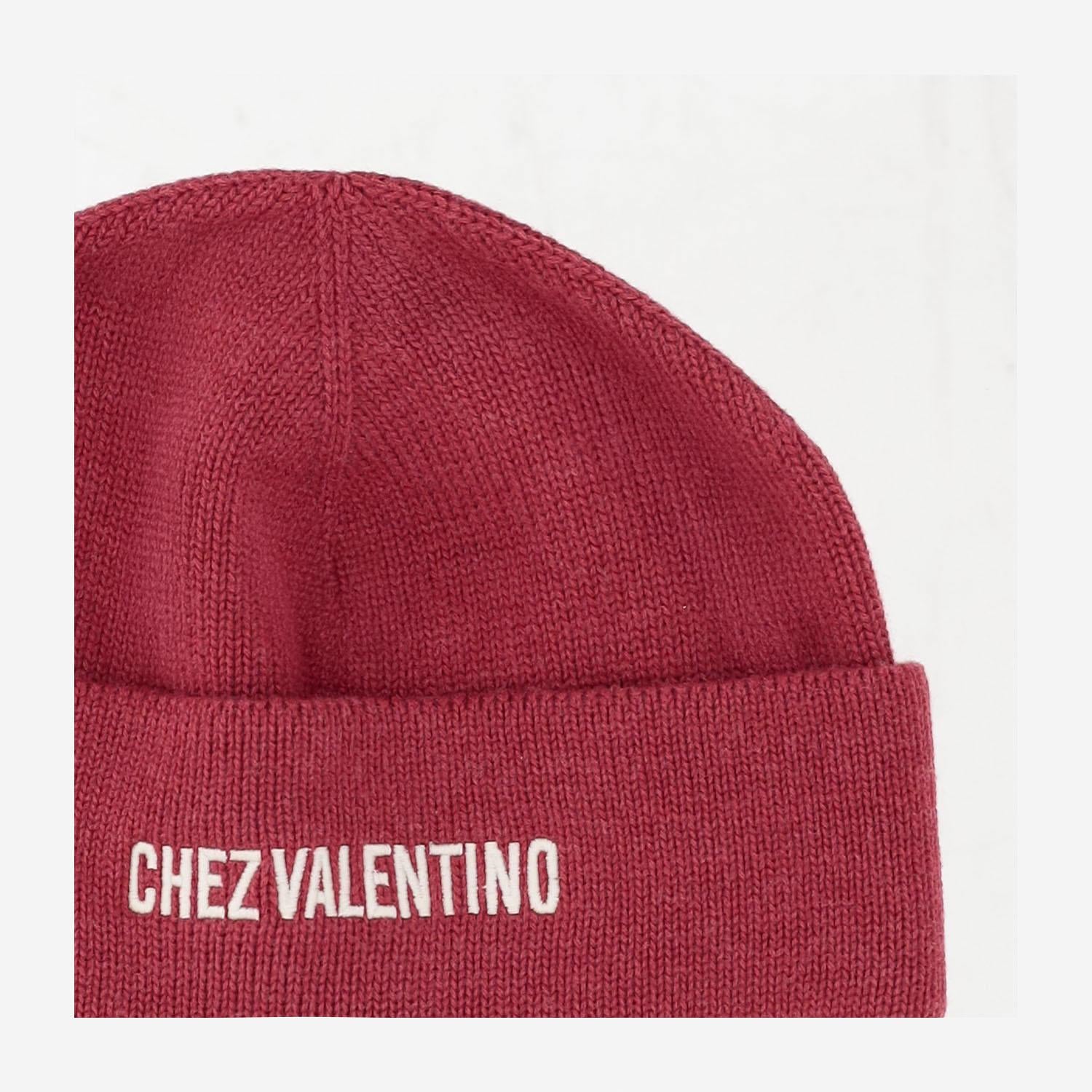 BEANIE IN COTONE E LANA CON LOGO 7Y2HB02R FZL1R0 VALENTINO GARAVANI