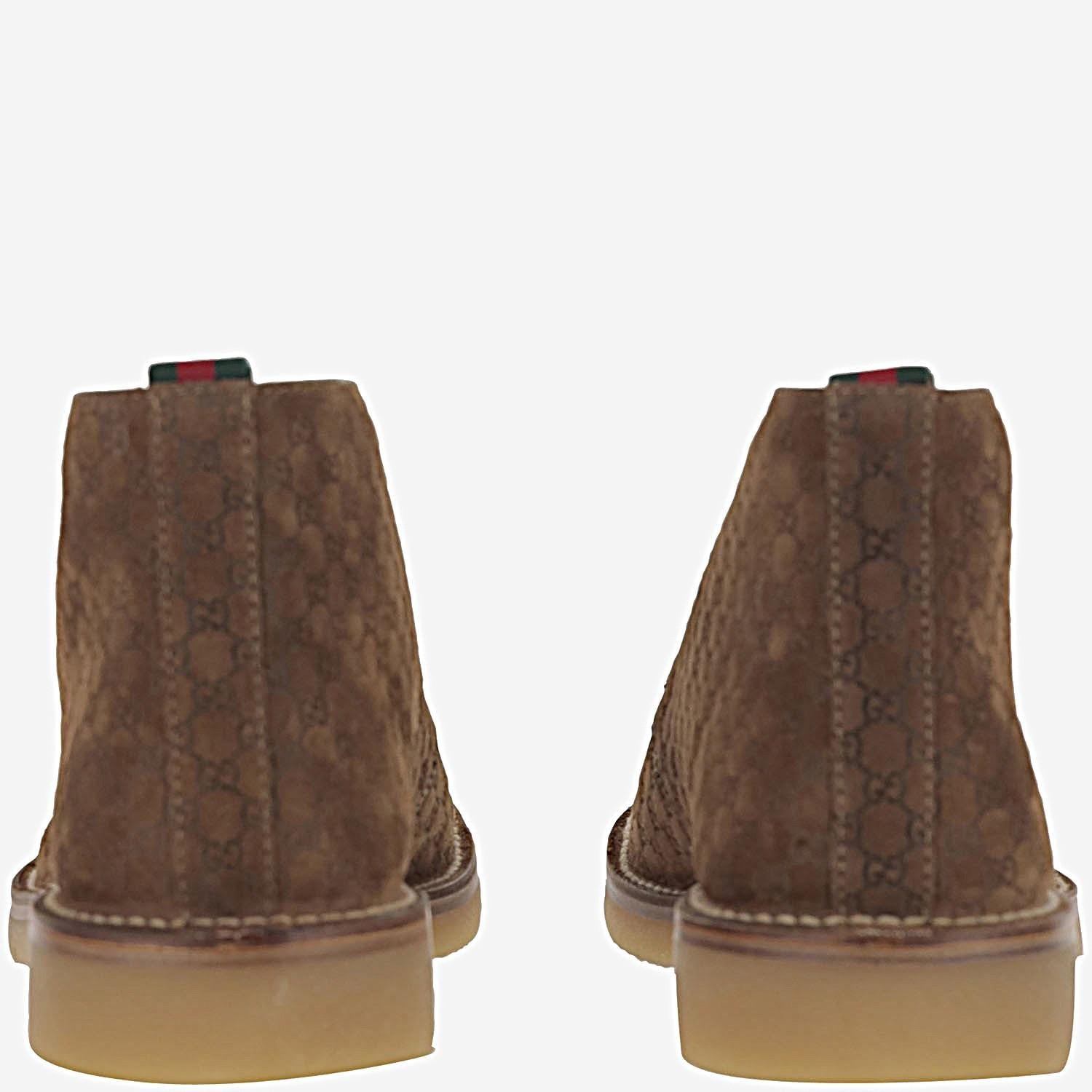 Stivaletti in pelle con dettaglio Web 831283 AAEYC2842 GUCCI