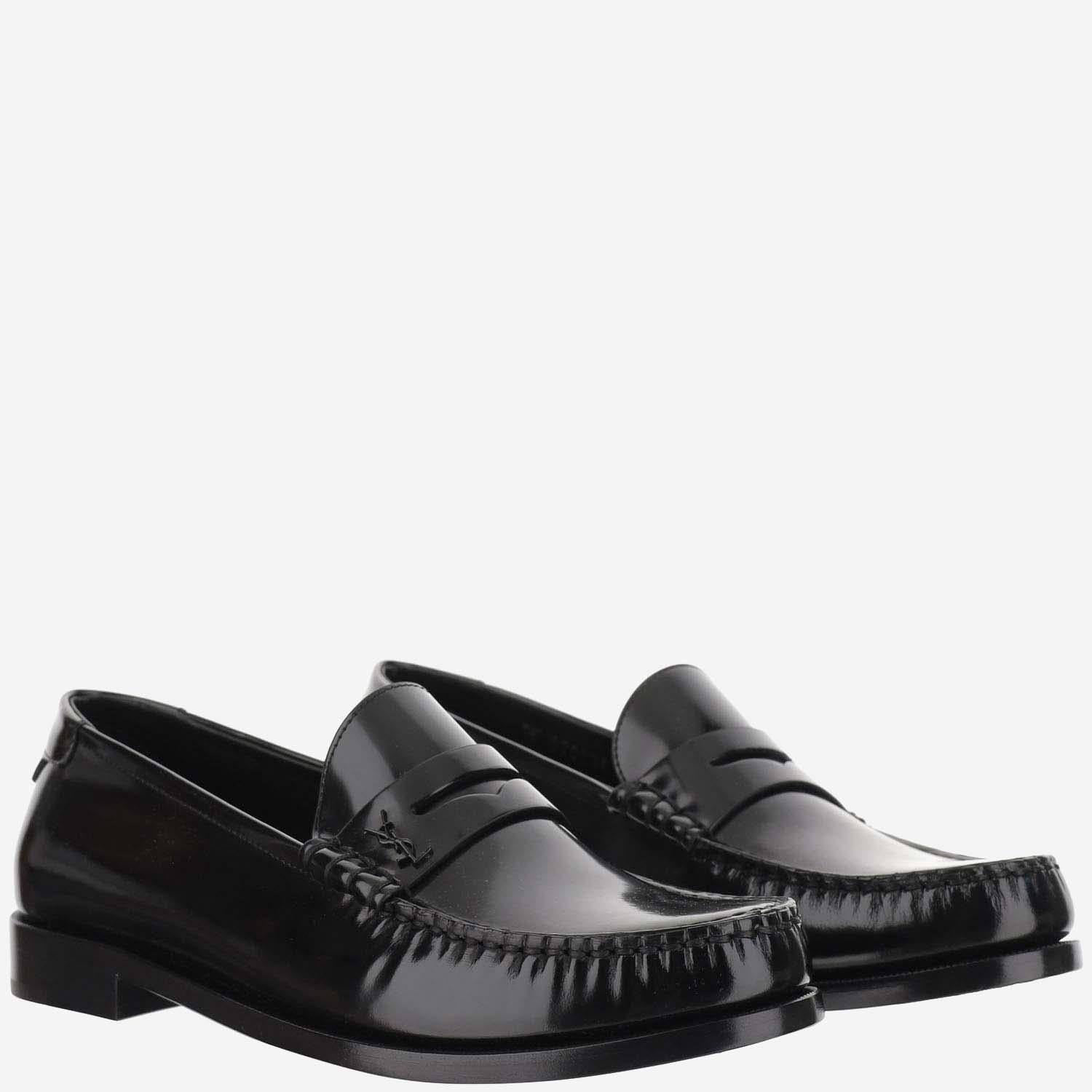 MOCASSINI MONOGRAM IN PELLE LISCIA 670231 AAA7R1000 SAINT LAURENT