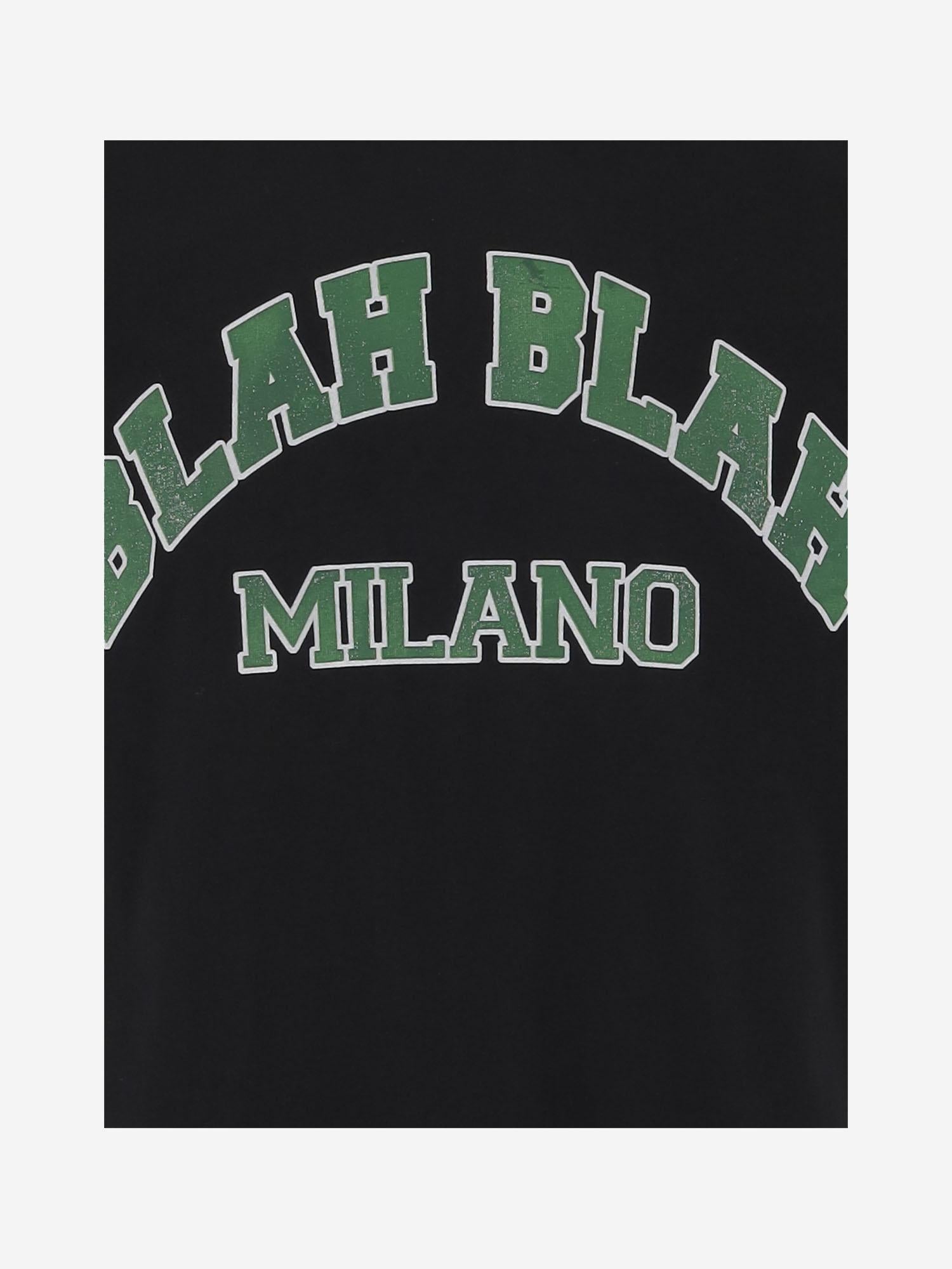 T-SHIRT IN COTONE CON STAMPA BSMCCBLAH BLACK BLACK SCORE