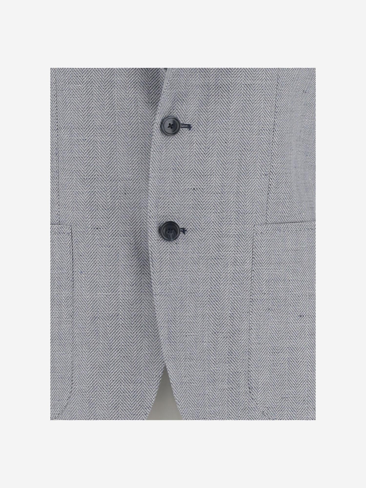 GIACCA MONOPETTO IN MISTO LINO 1SMC22K 340306EI931 TAGLIATORE