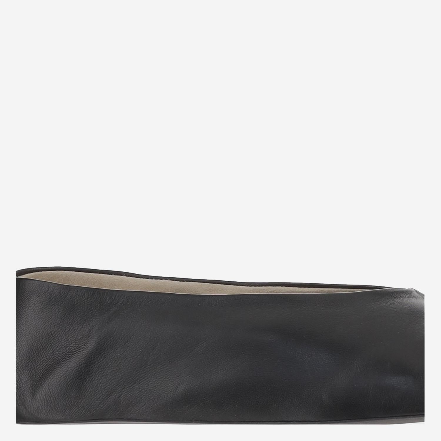 BALLERINE STELLA MULES IN PELLE F1638N66 BLK THE ROW