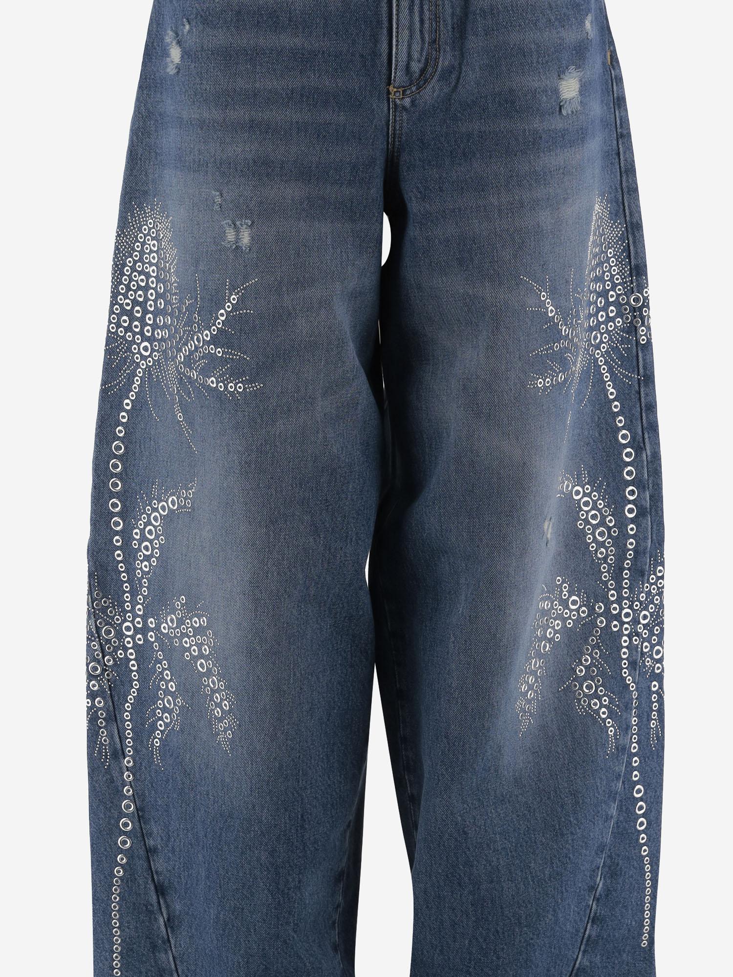 jEANS effetto lavato con palme A544J122A C6F18 BLUMARINE