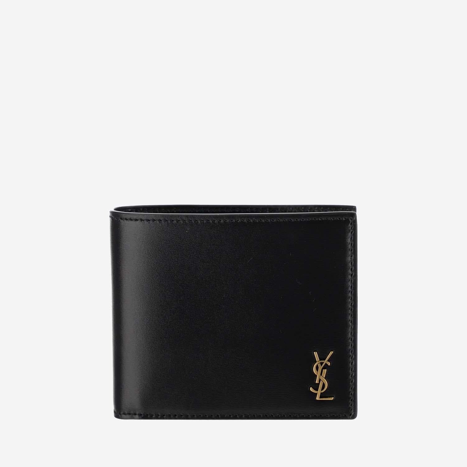 PORTAFOGLIO TINY CASSANDRE EAST/WEST IN PELLE LUCIDA 607727 02G0W1000 SAINT LAURENT
