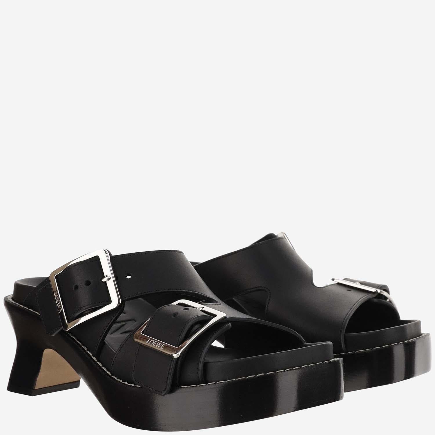 SABOT CON TACCO EASE IN PELLE DI VITELLO L814465X83 1100 LOEWE