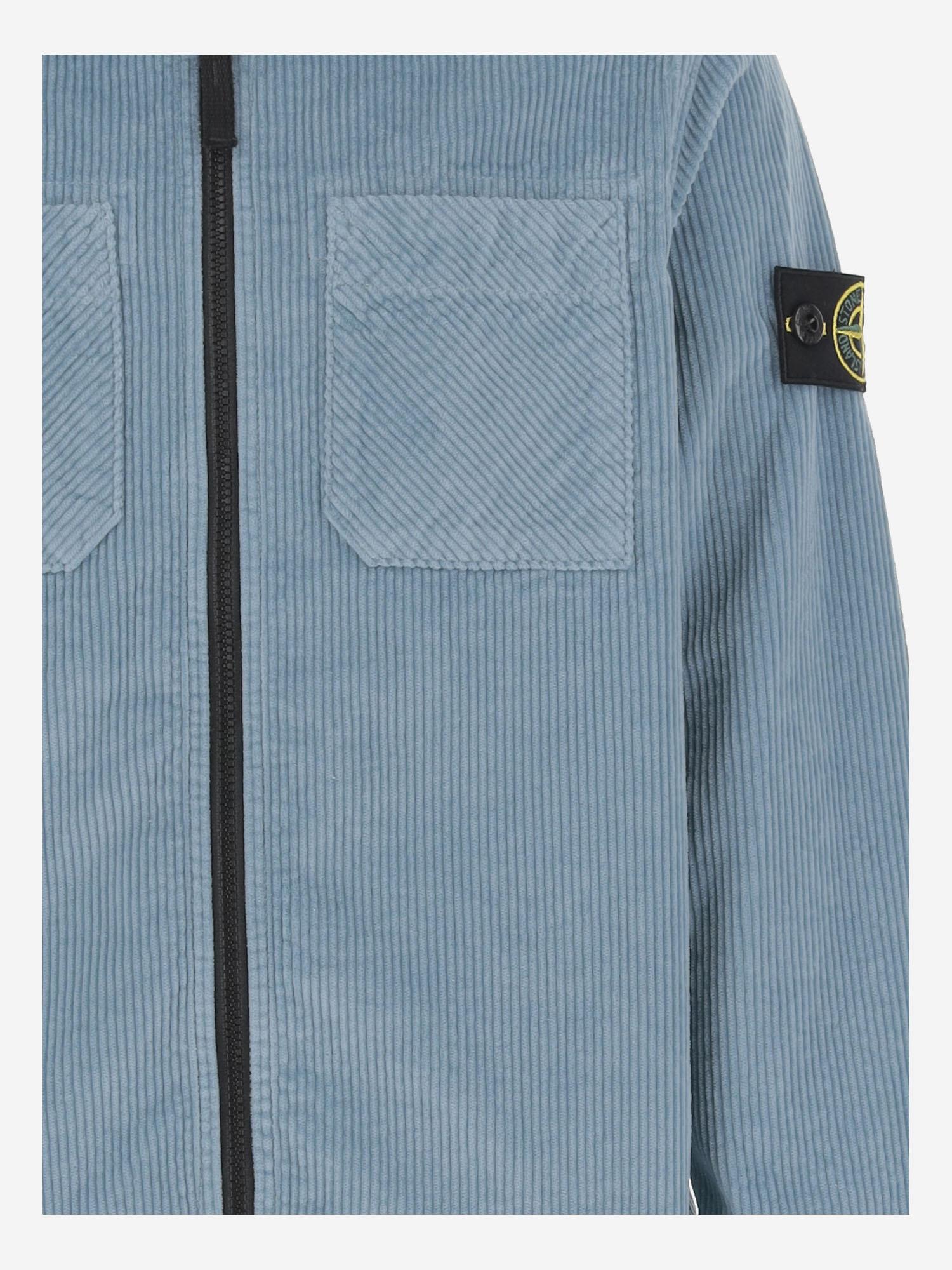 CAMICIA IN VELLUTO DI MISTO COTONE STRETCH 1200003 S0199V004A STONE ISLAND KIDS