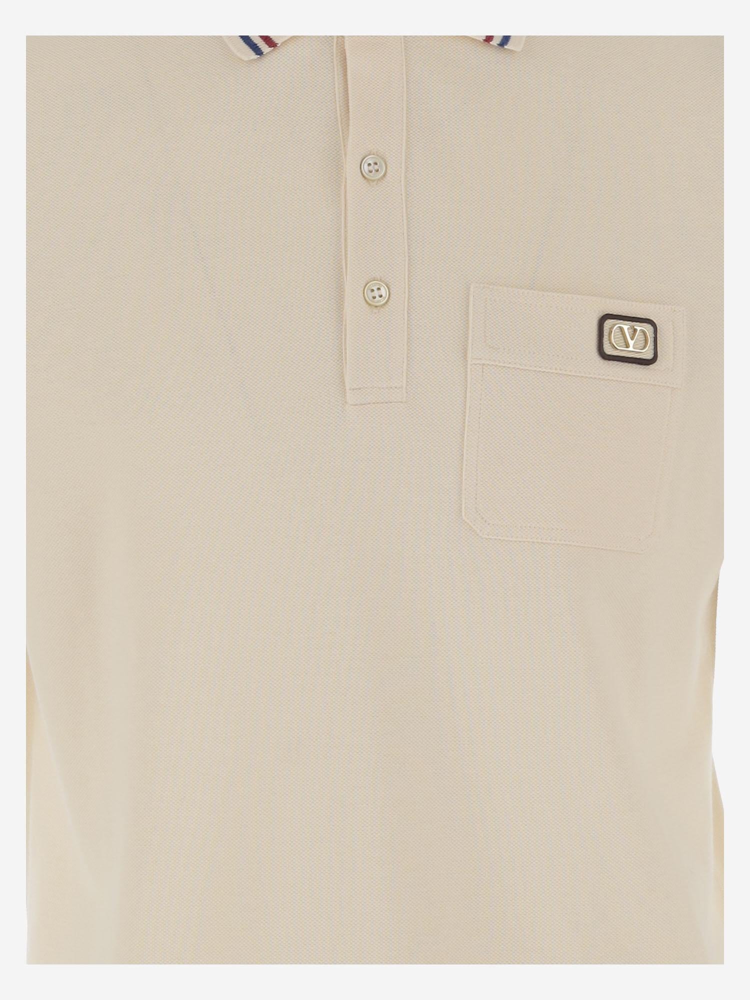 POLO IN PIQUET DI COTONE CON PATCH VLOGO 6V3MH01KAQJ 581 VALENTINO