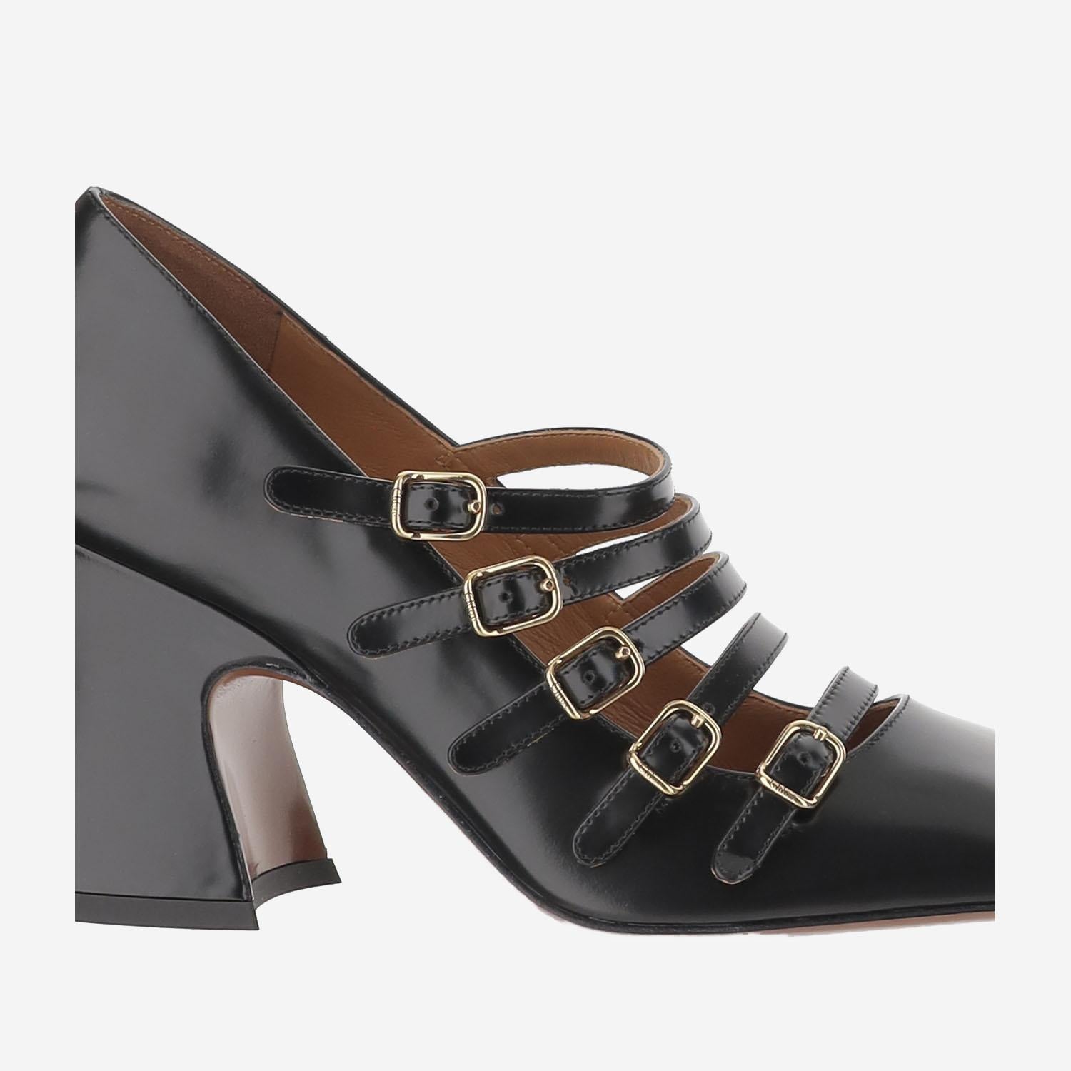 DÉCOLLETÉ JANIS IN PELLE LUCIDA CHC25A11COL 001 CHLOE