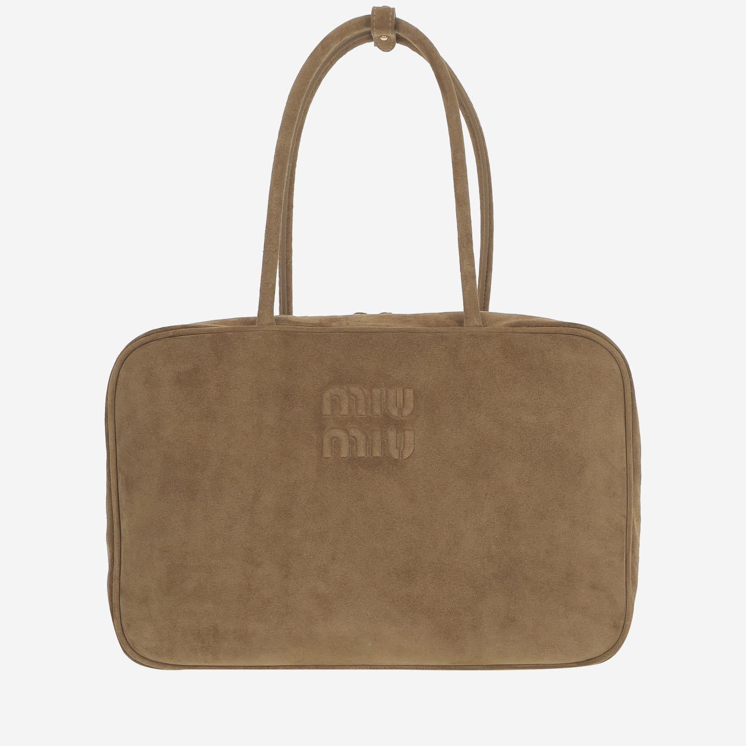BORSA A TRACOLLA BEAU IN PELLE SCAMOSCIATA 5BB117 2CSSF0393 MIU MIU