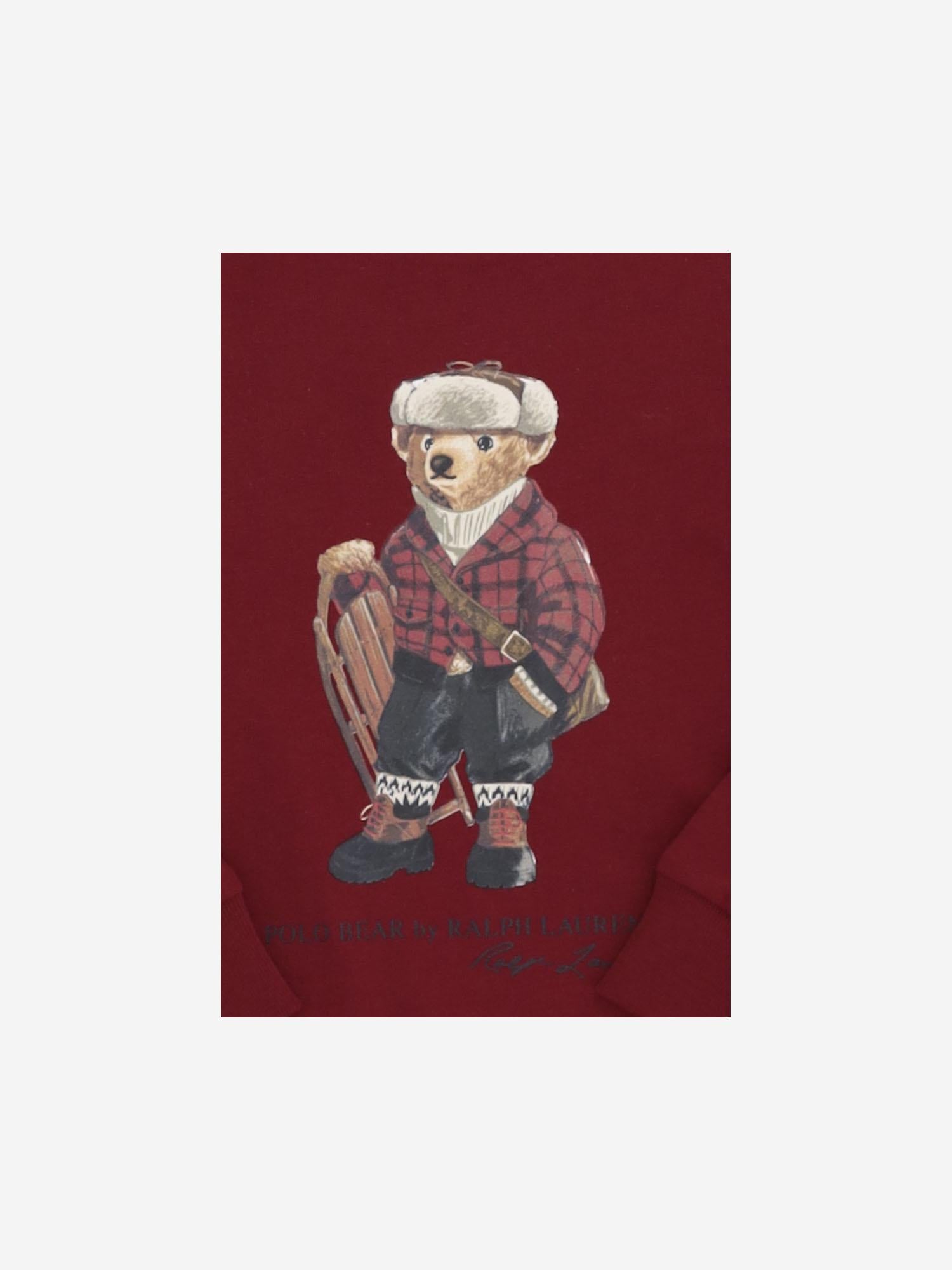 FELPA IN COTONE CON STAMPA POLO BEAR 320981265 001 POLO RALPH LAUREN KIDS