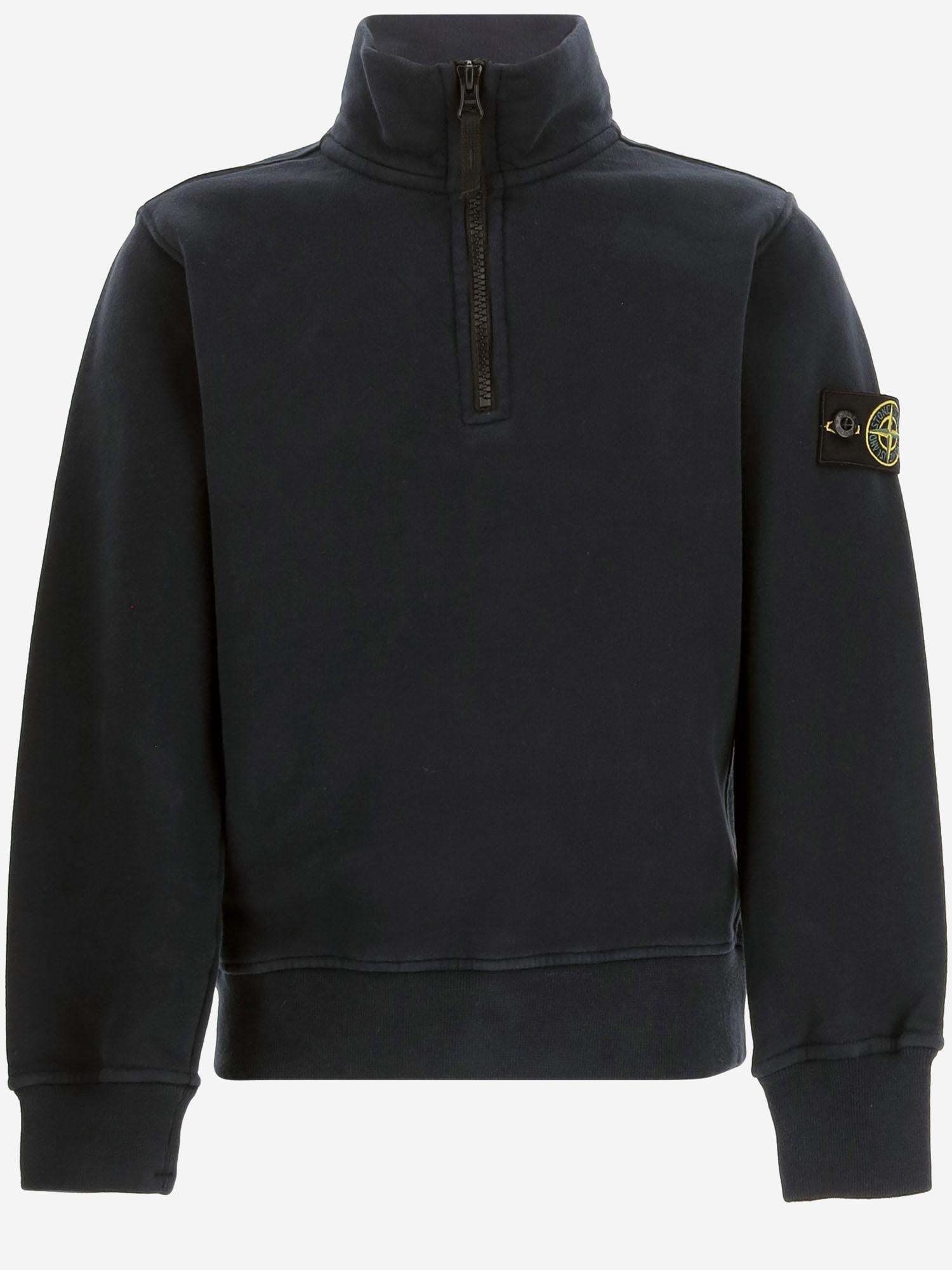 FELPA IN COTONE CON LOGO 6100012 S0A20V0029 STONE ISLAND KIDS