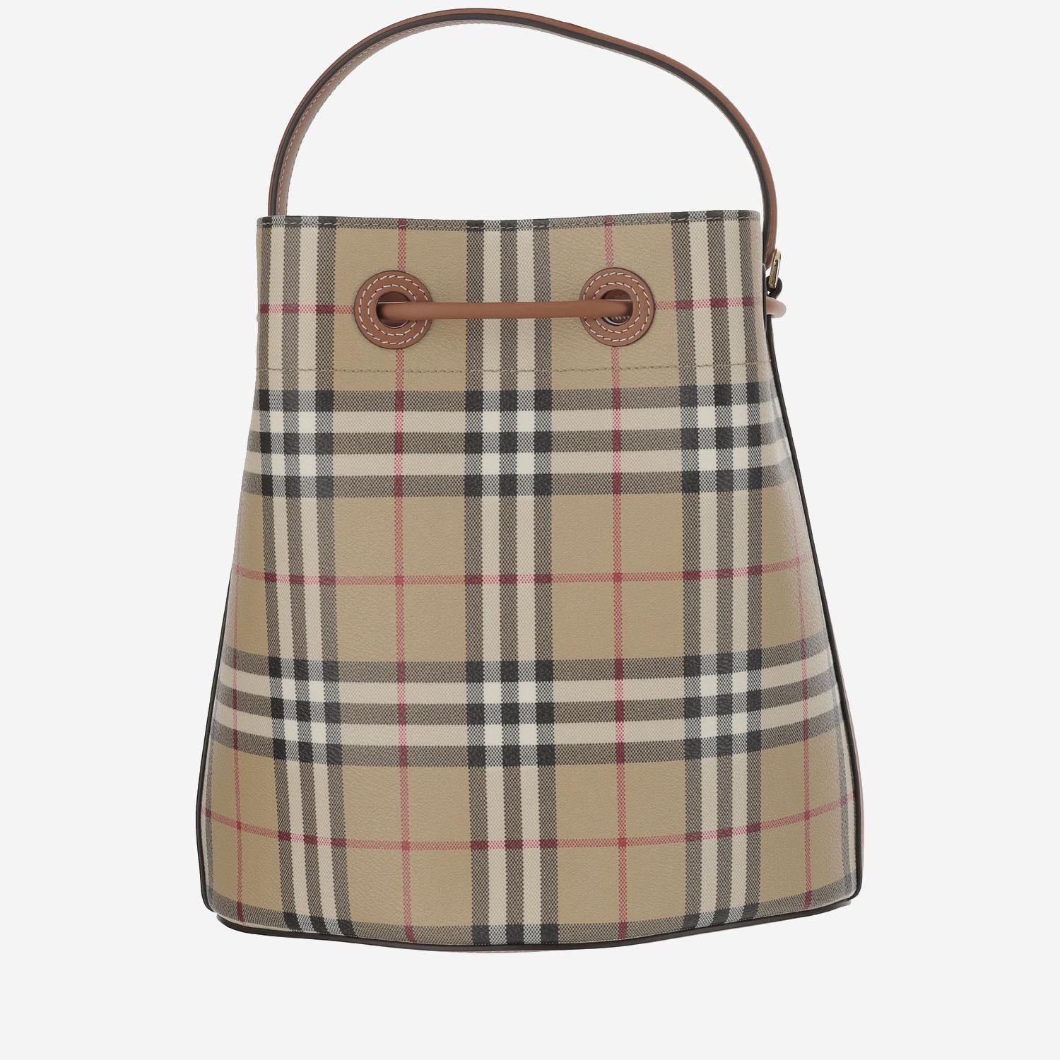 BORSA BUCKET TB CON MOTIVO CHECK 8109795 VNTG CHK/BRIAR BROWN BURBERRY