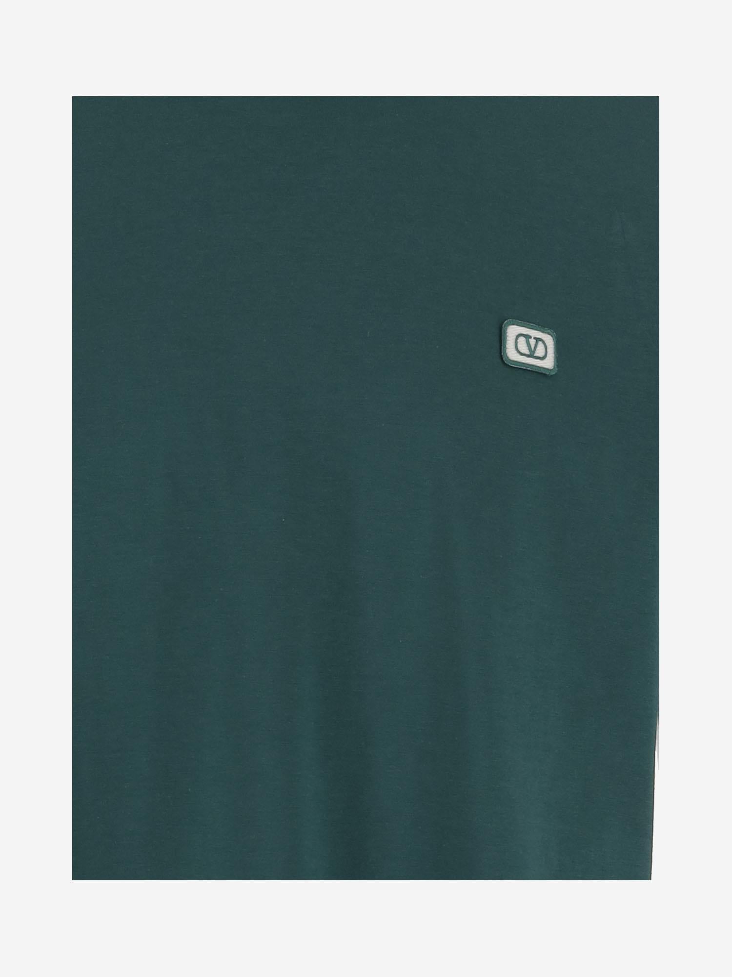 T-SHIRT IN COTONE CON LOGO 7V3MG10V AQ8CN3 VALENTINO