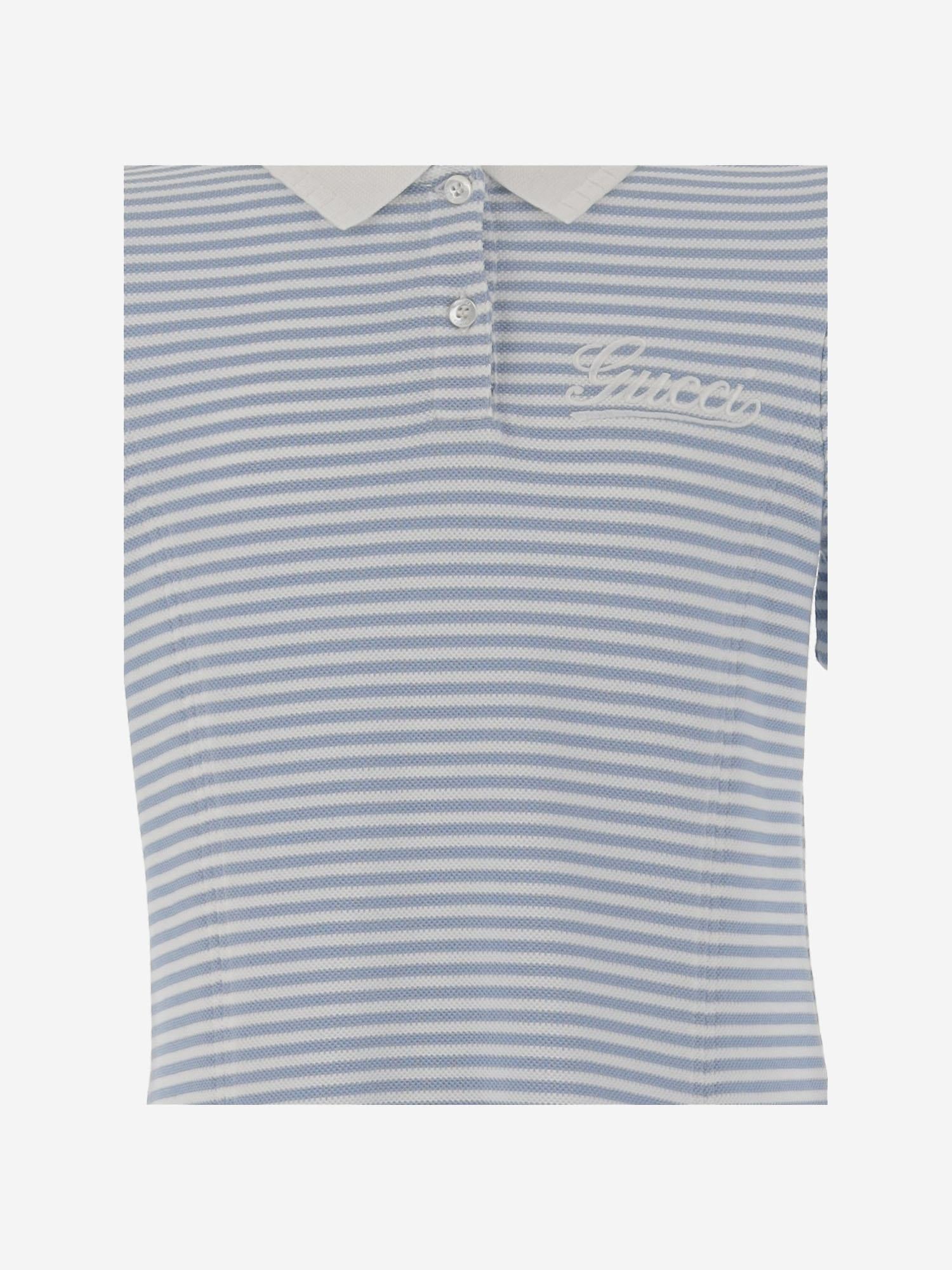 ABITO IN PIQUET DI COTONE CON MOTIVO A RIGHE 808699 XJGXY9716 GUCCI KIDS
