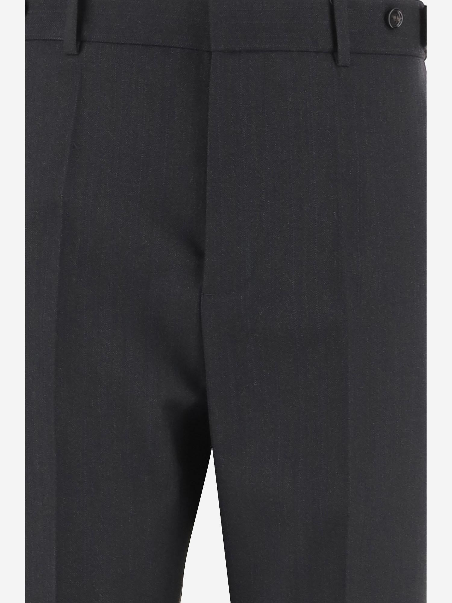 PANTALONI A RIGHE IN LANA 816188 V36K01292 BOTTEGA VENETA