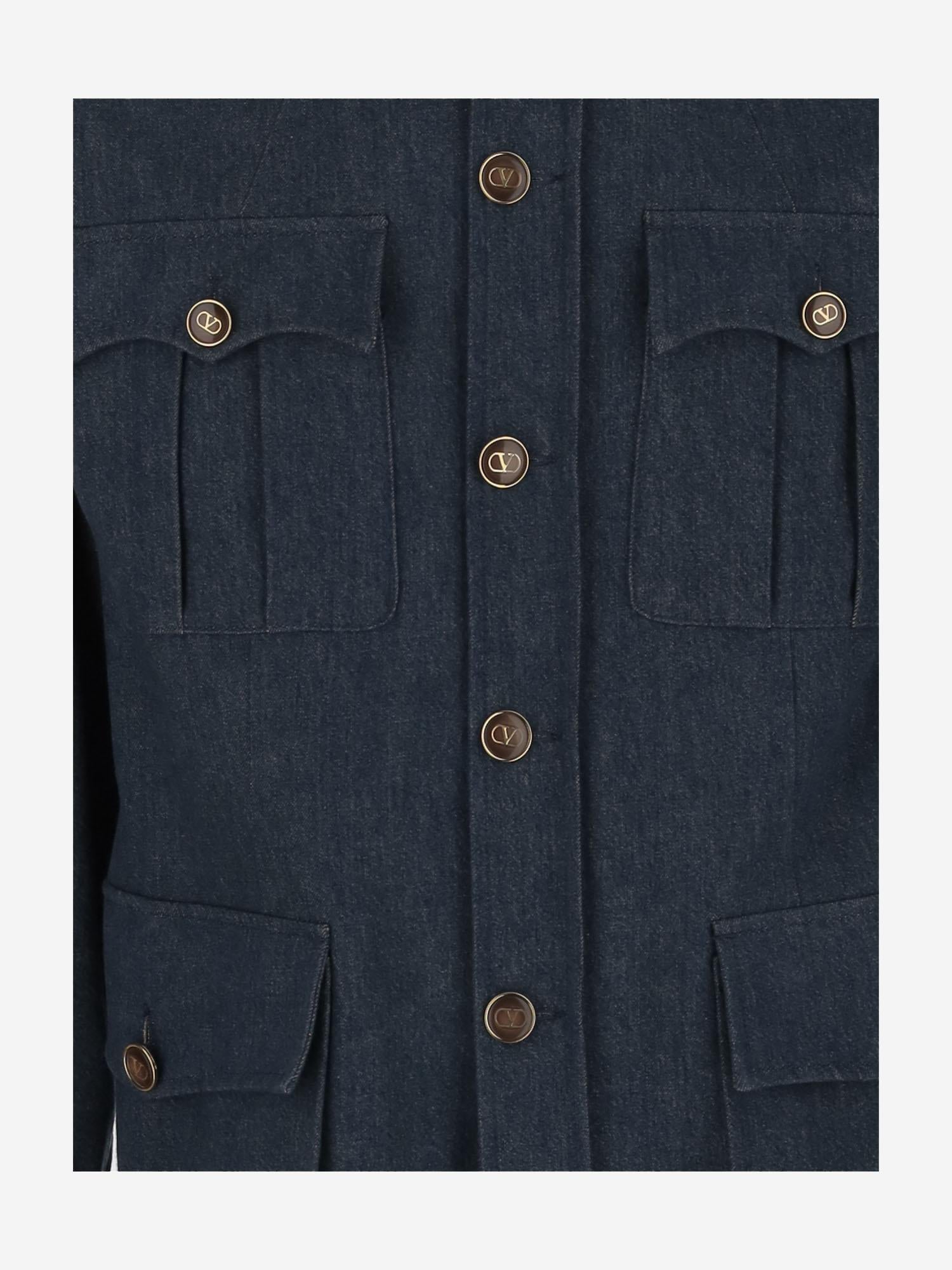 GIACCA IN DENIM DI COTONE 6V3DC04CAL8 558 VALENTINO