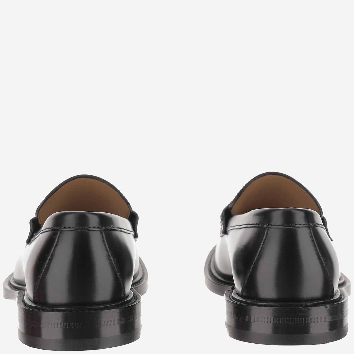 Mocassino in pelle con dettaglio Web 838136 AAEYD1060 GUCCI