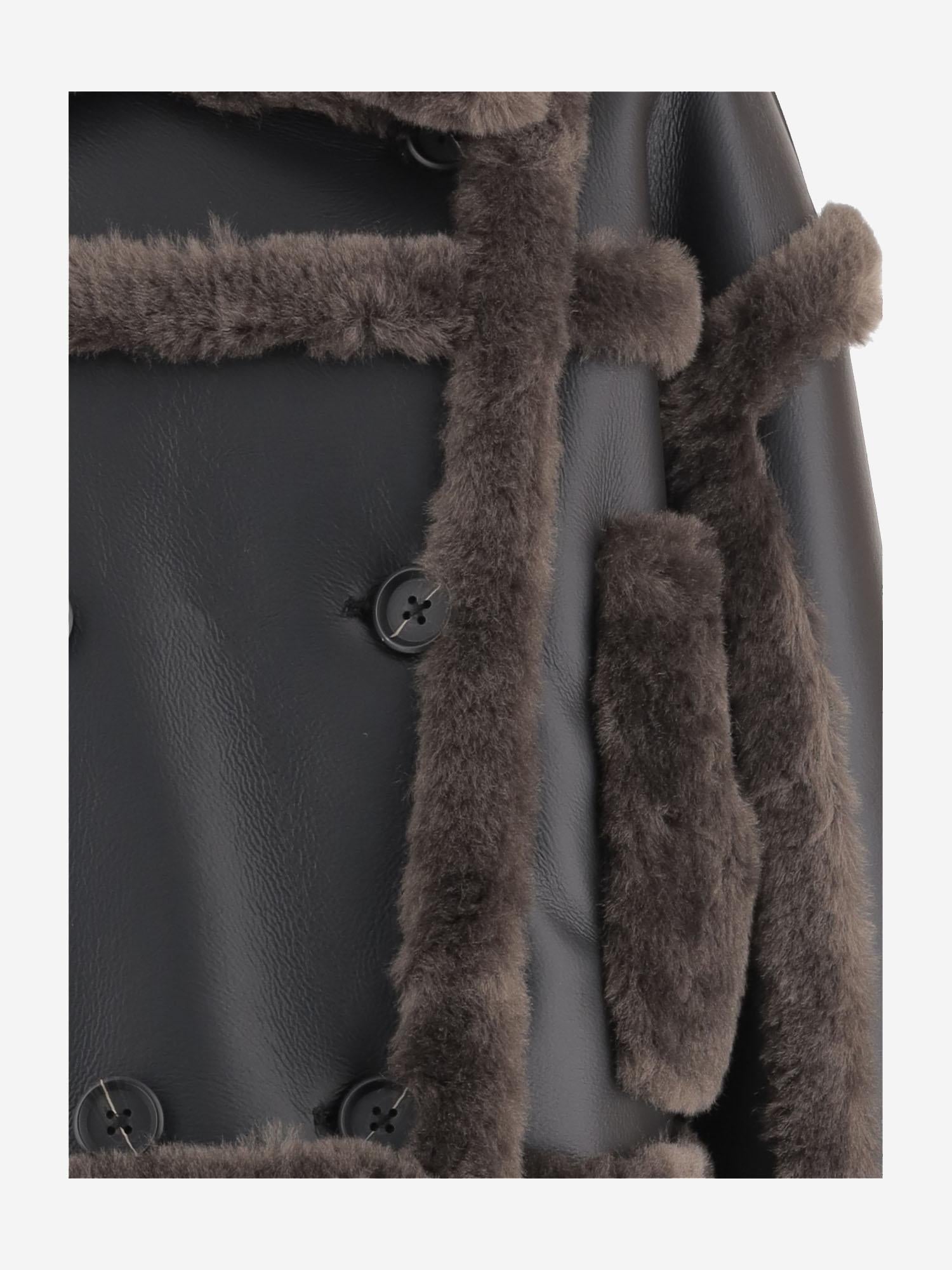GIUBBOTTO KRISTY IN PELLE SINTETICA CON DETTAGLI IN PELLICCIA 61090 914989931 STAND STUDIO