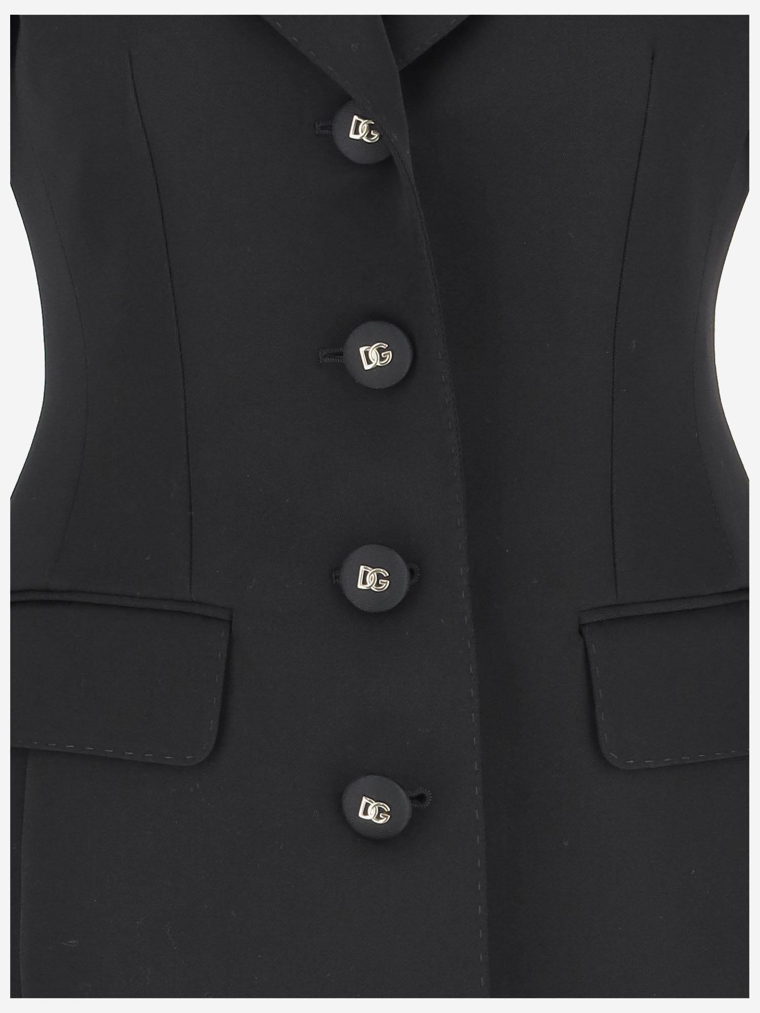 GIACCA DOLCE MONOPETTO IN LANA F27DCT FUBGENOOO DOLCE & GABBANA
