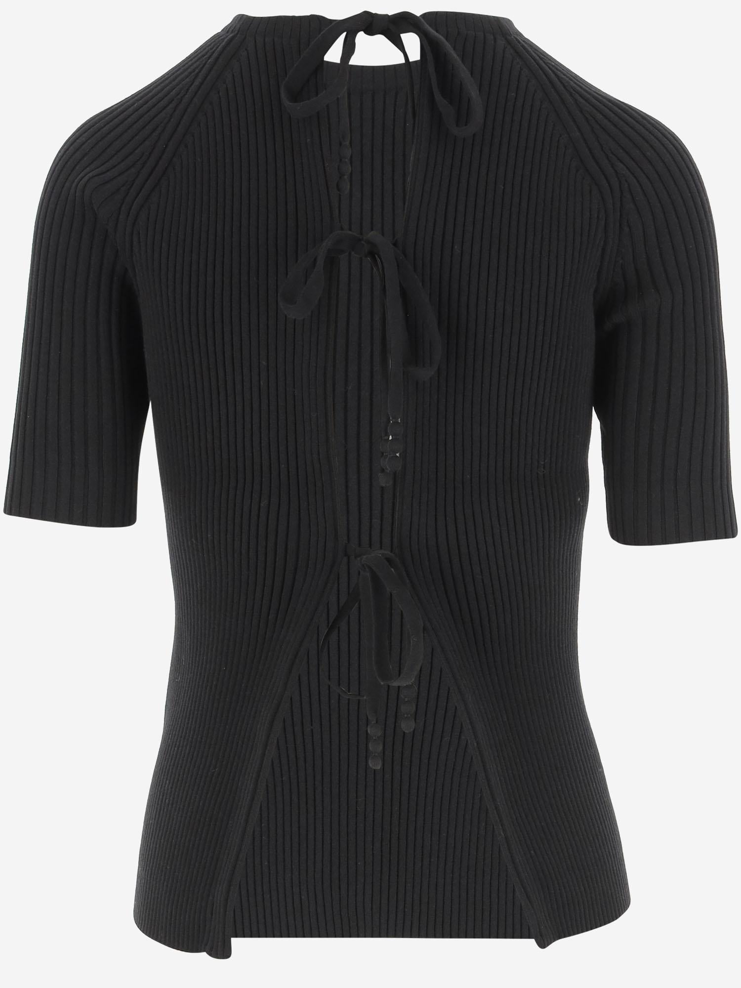MAGLIA IN MISTO COTONE STRETCH 168784 001 TORY BURCH