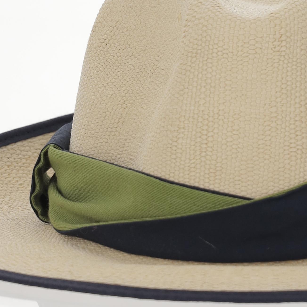 CAPPELLO OVALE IN PAGLIA SOMBREROBICOLORVERDEYAZUL NATURAL ALEXIA ALVAREZ DE TOLEDO