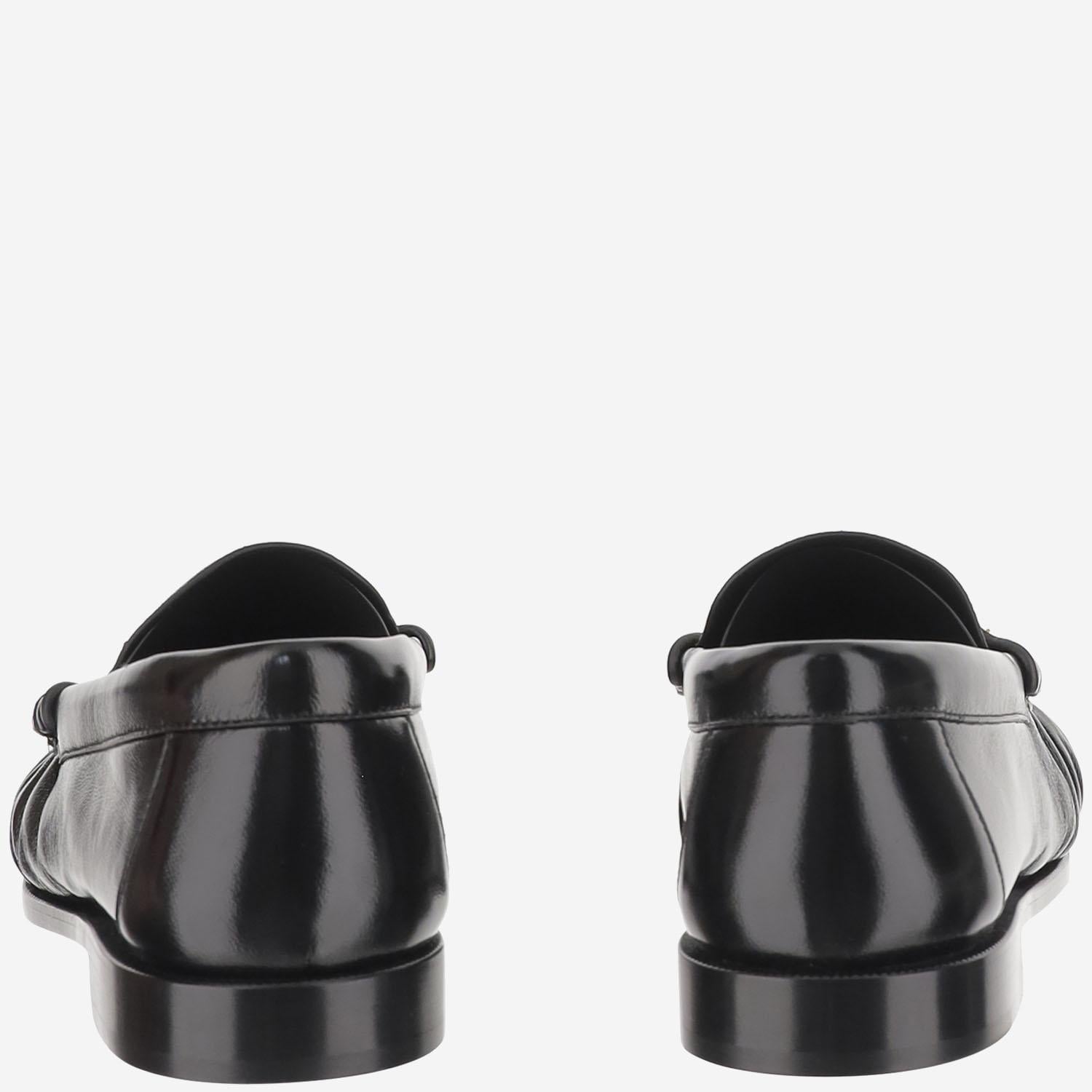 MOCASSINI LE LOAFER IN PELLE LUCIDA 766876 AA00K1000 SAINT LAURENT