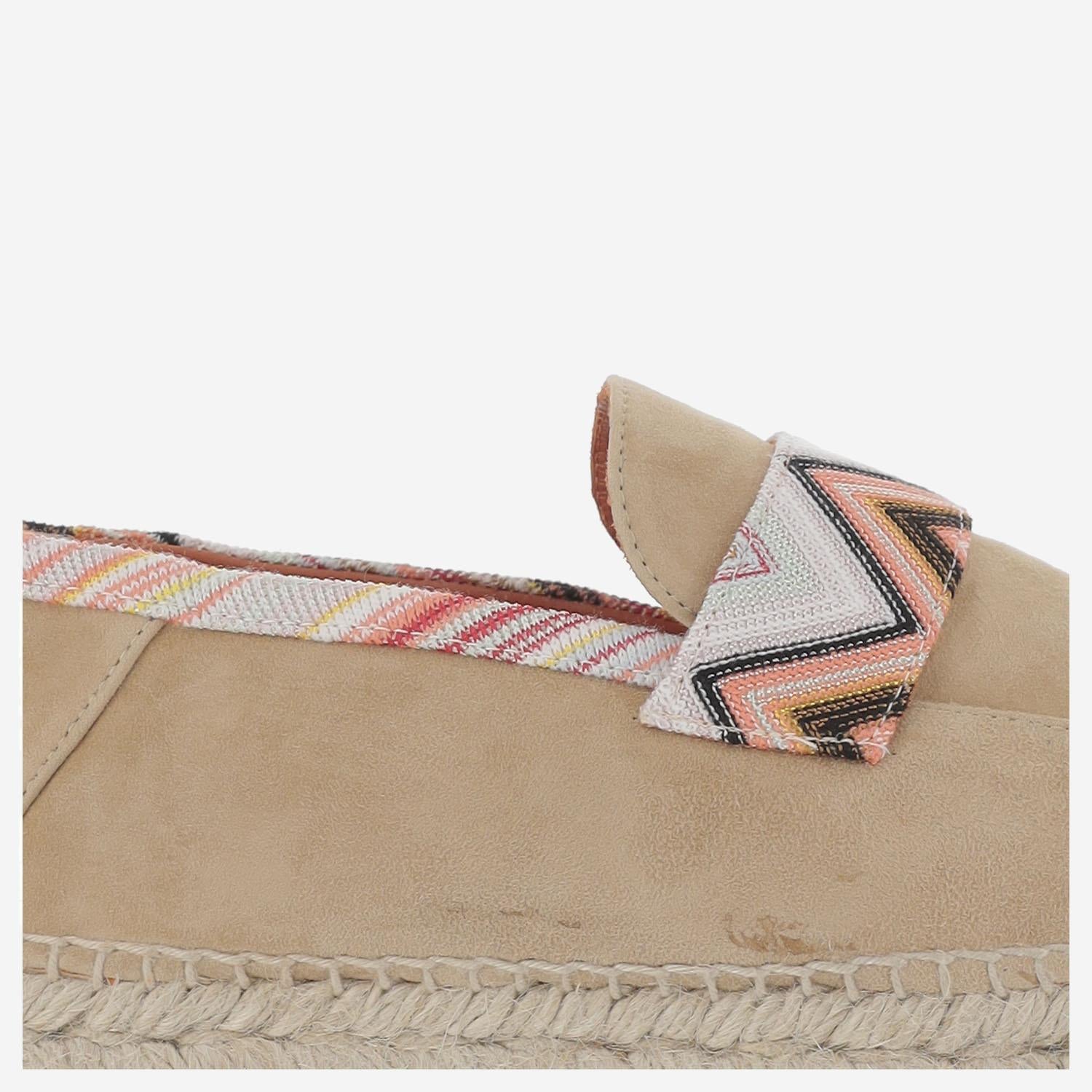 Espadrilles in misto viscosa con motivo zigzag MWB013 020 MISSONI