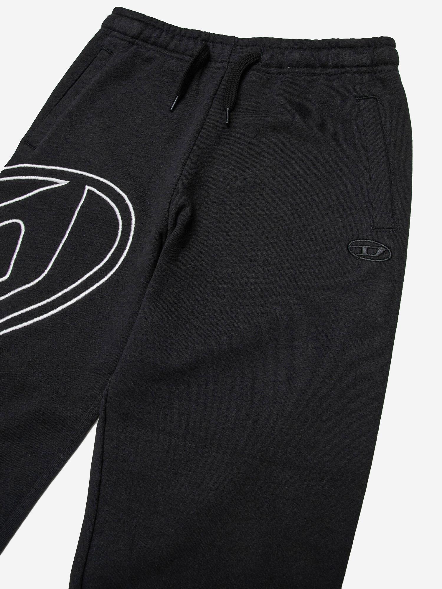 Pantaloni in cotone con ricamo Oval D J02272 0GYCJK900 DIESEL KIDS