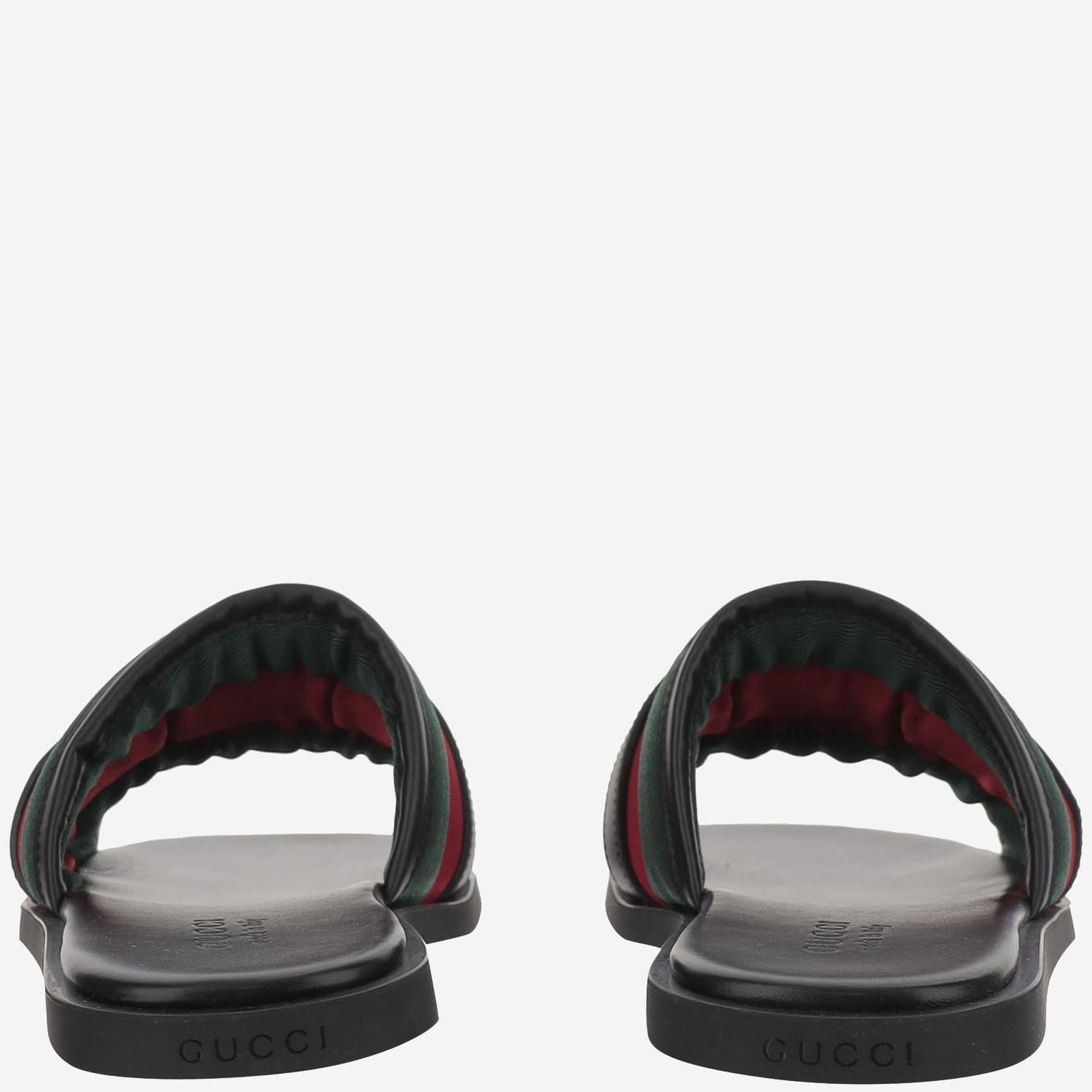 SANDALI SLIDER CON NASTRO WEB 835091 HAAHH8449 GUCCI