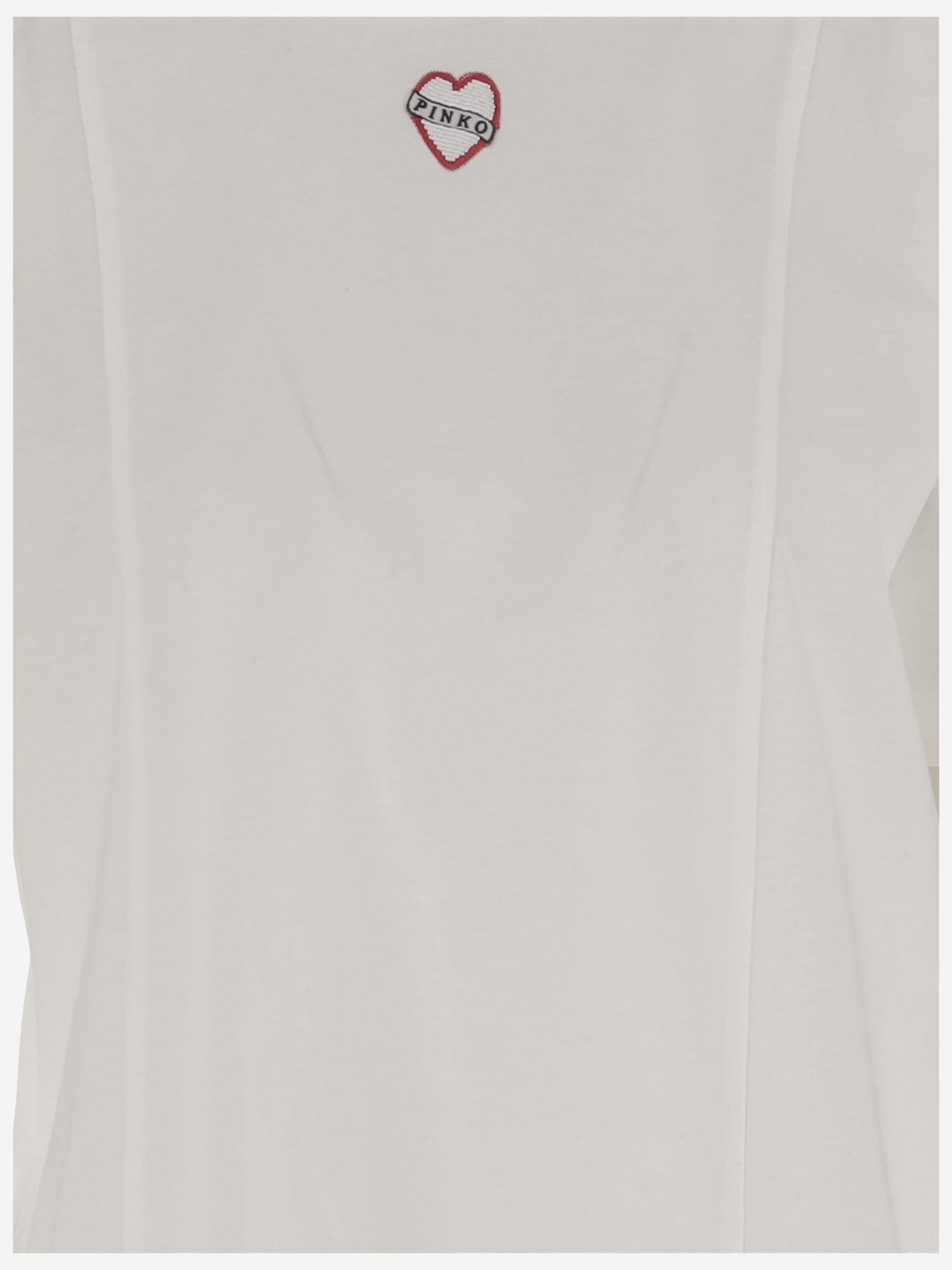 T-SHIRT IN COTONE CON LOGO 105665 A2IBZ05 PINKO