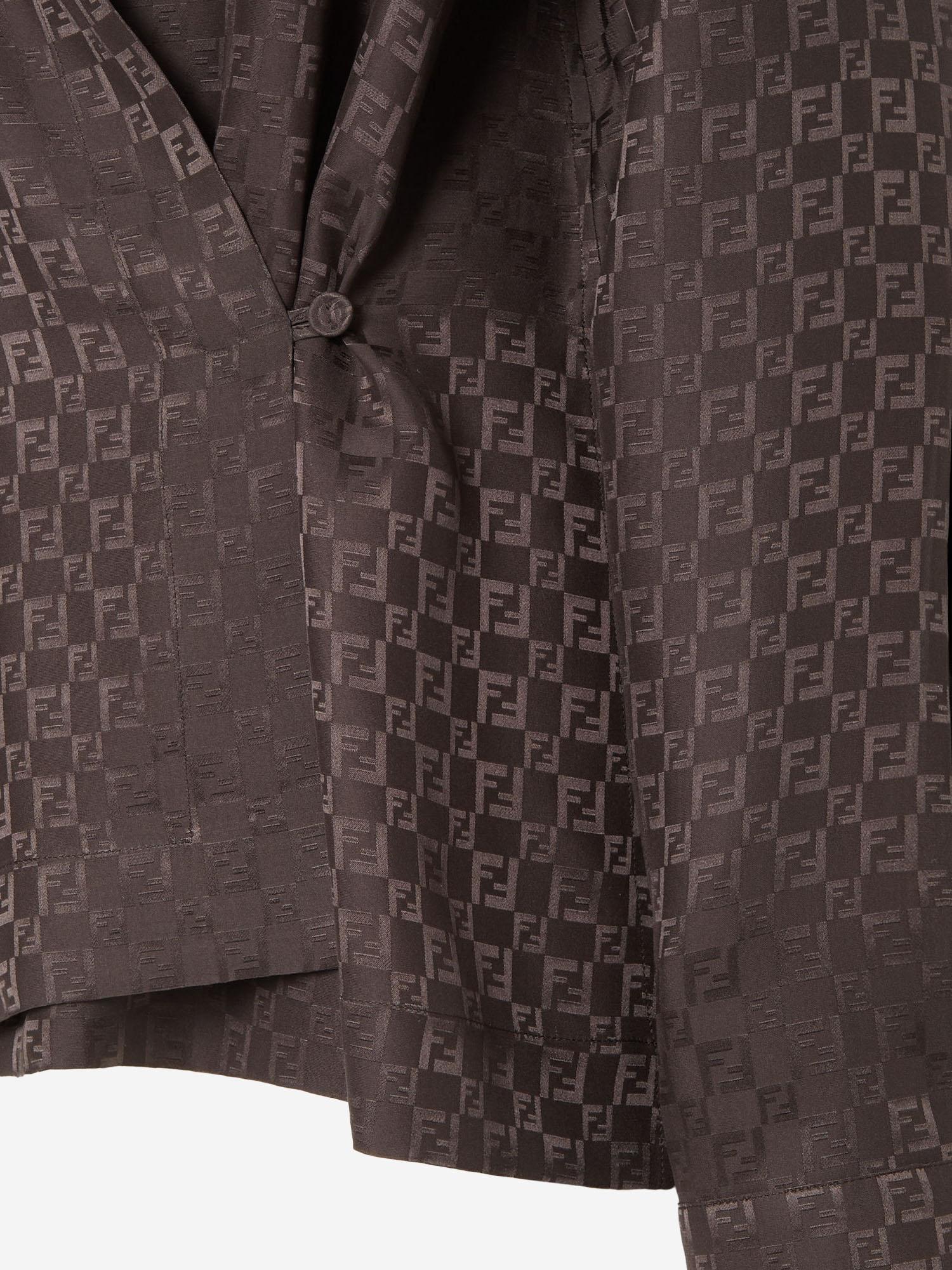 Camicia in seta jacquard FF FS8287 AUQGF1T6H FENDI