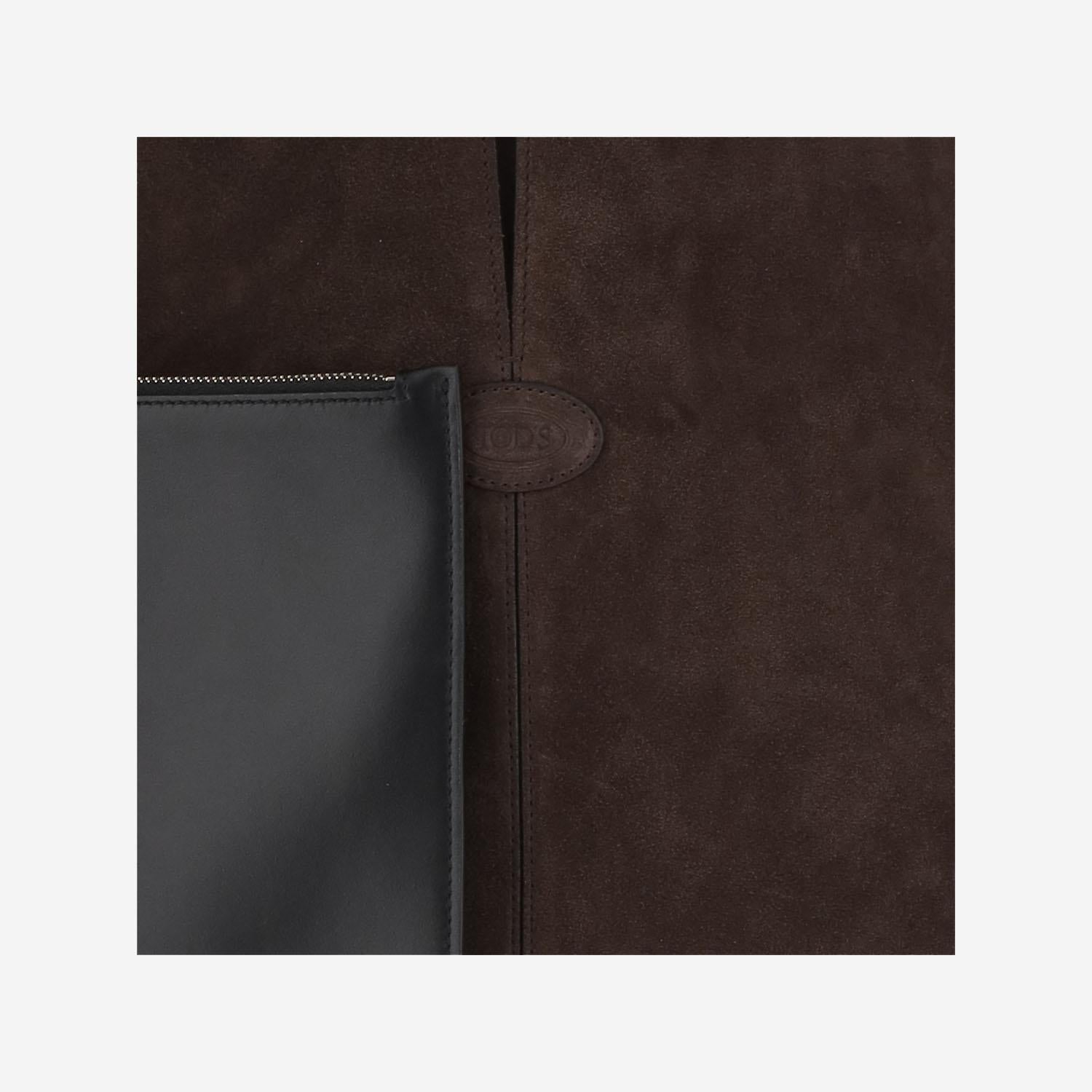 BORSA A SPALLA IN PELLE SCAMOSCIATA XBWDBMA0300U9V 0ZIH TODS